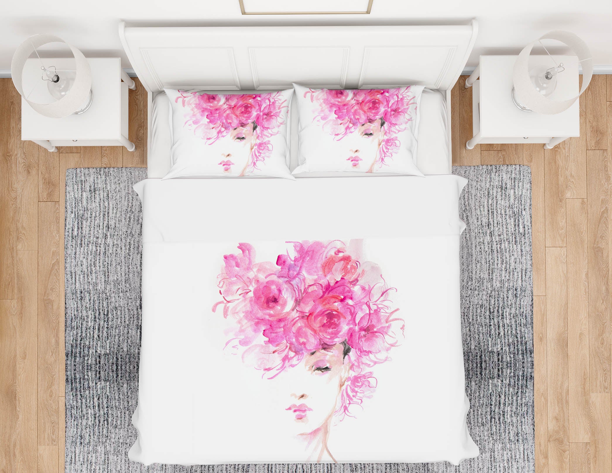 3D Rose Woman 111 Debi Coules Bedding Bed Pillowcases Quilt