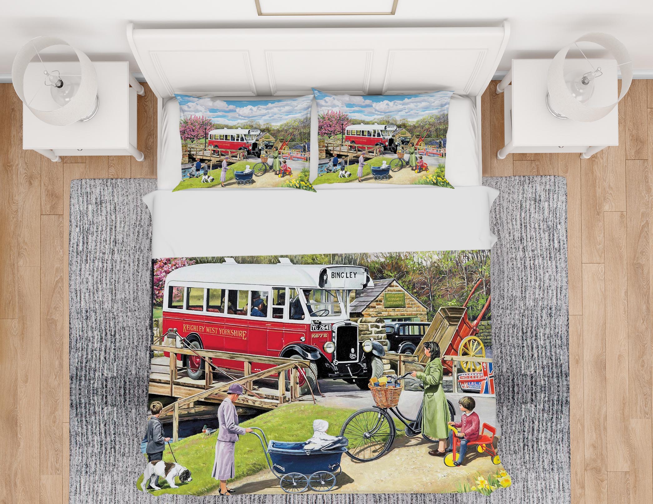 3D The Old Swing Bridge 2063 Trevor Mitchell bedding Bed Pillowcases Quilt