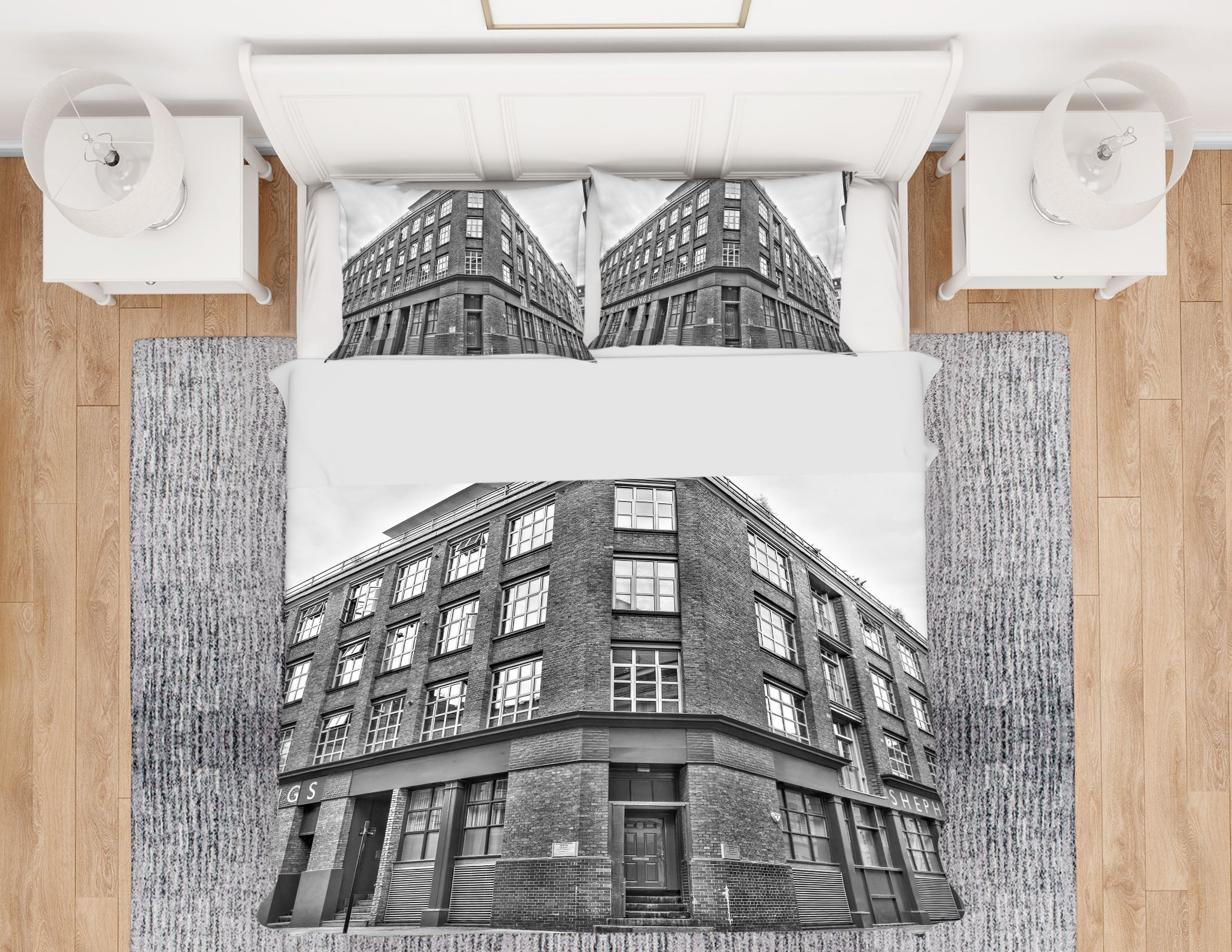 3D Grey Building 8597 Assaf Frank Bedding Bed Pillowcases Quilt