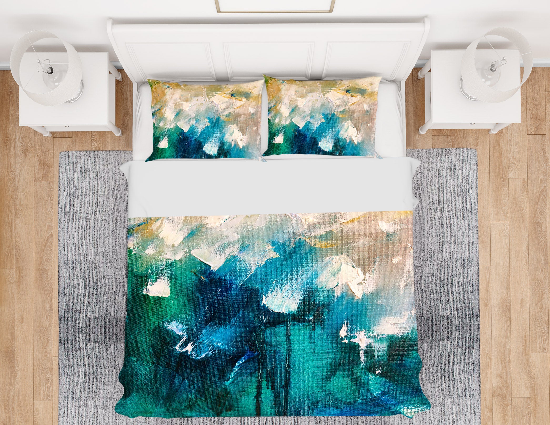 3D Blue Pigment 596 Skromova Marina Bedding Bed Pillowcases Quilt