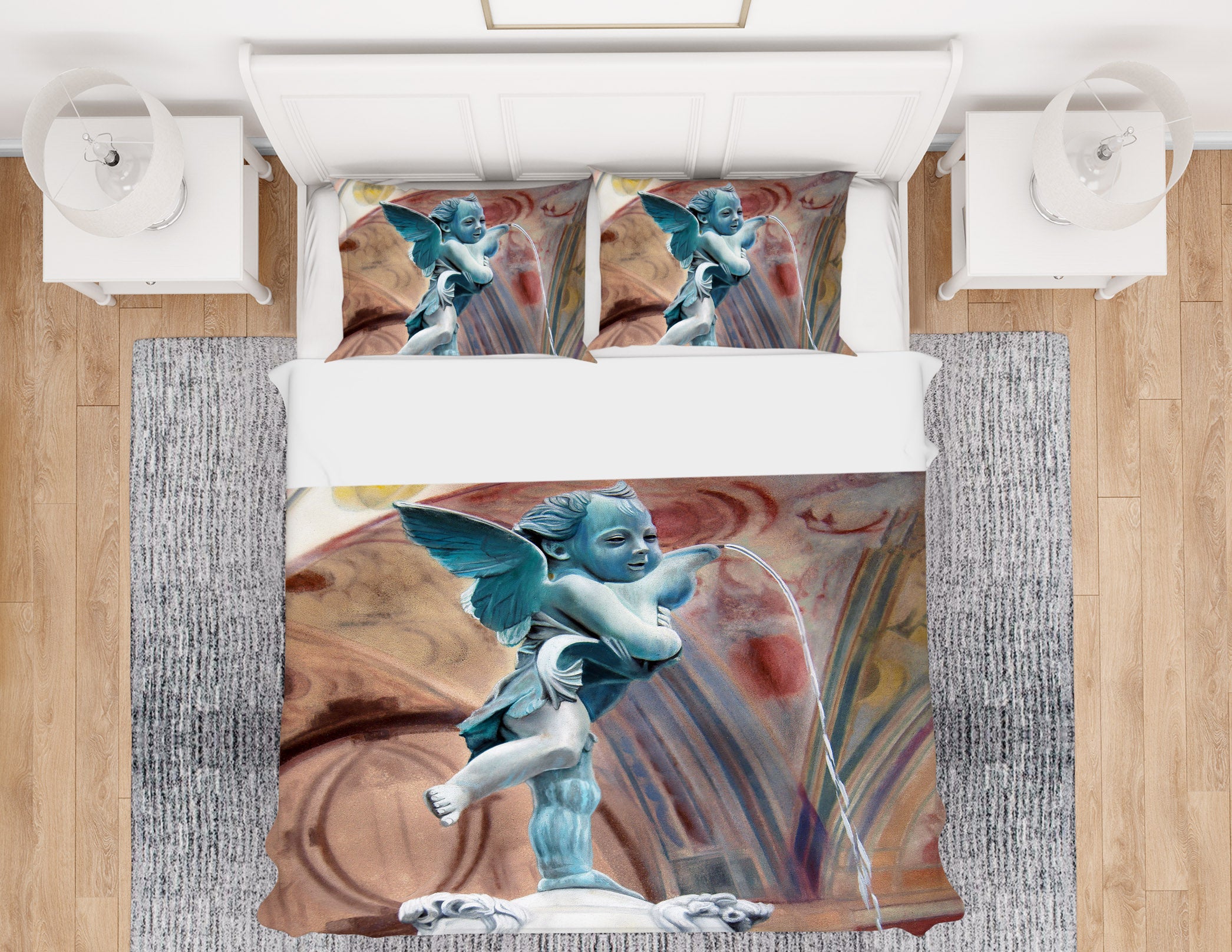 3D Angel Statue 11047 Matthew Holden Bates Bedding Bed Pillowcases Quilt