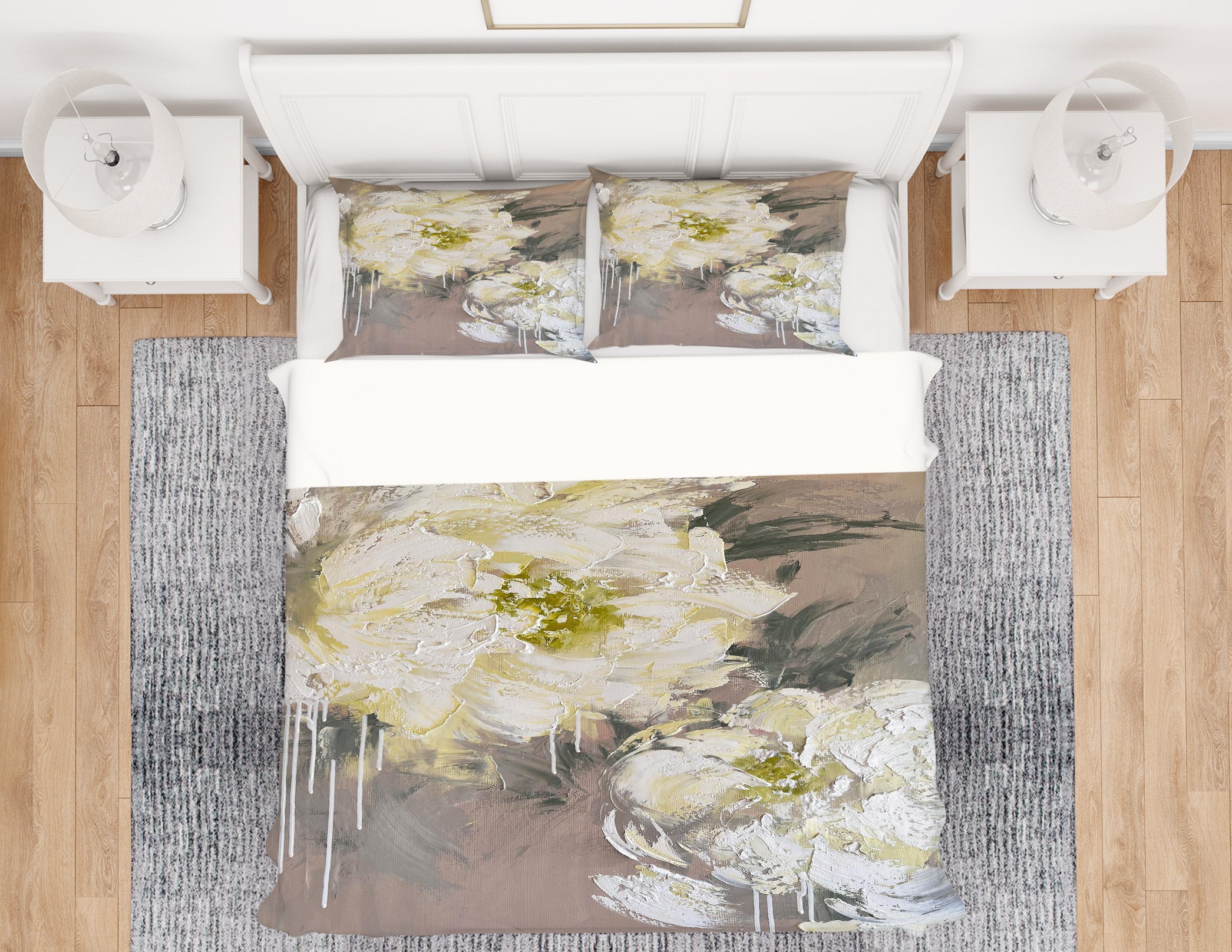 3D White Flower 460 Skromova Marina Bedding Bed Pillowcases Quilt