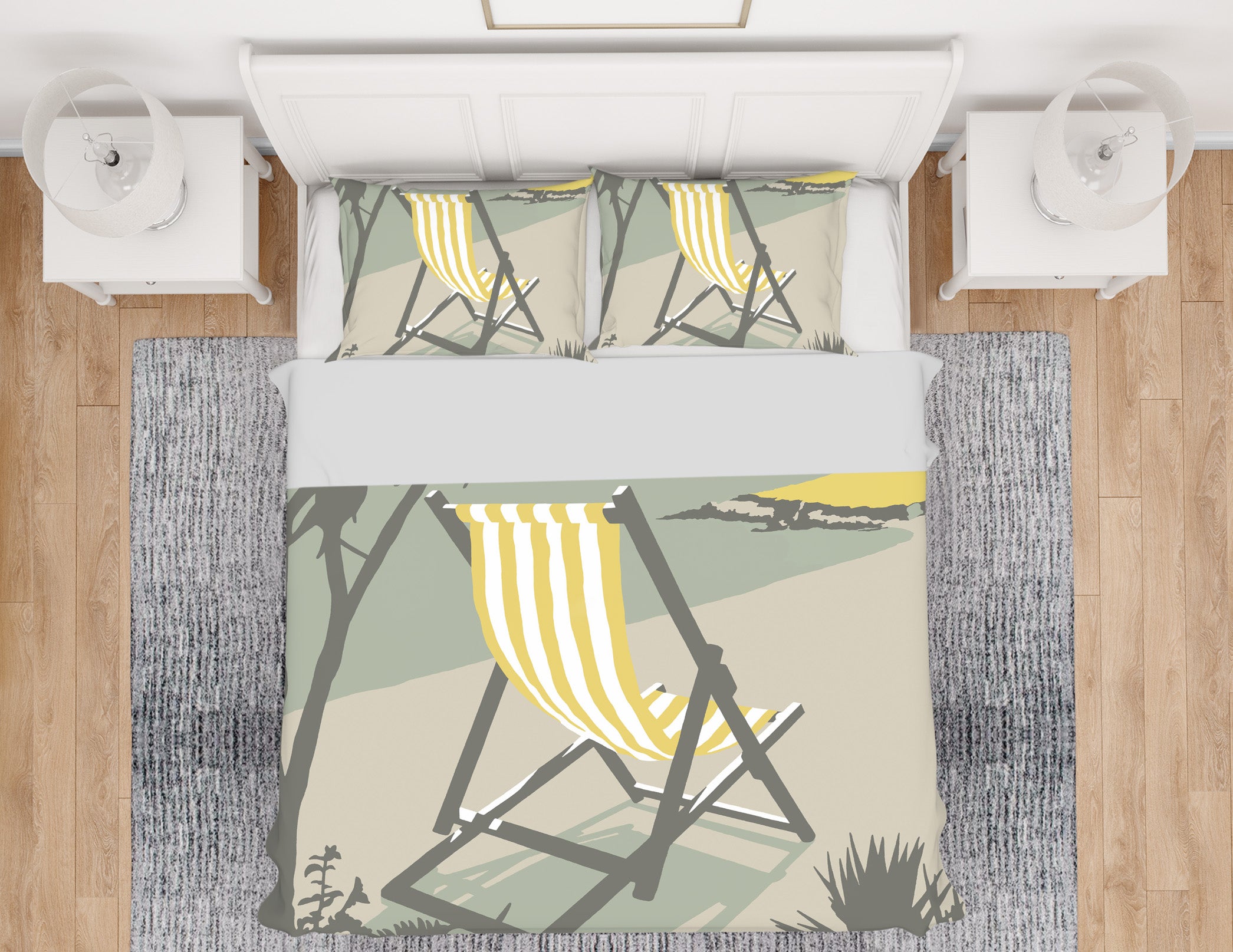 3D St Ives Deckchair 2069 Steve Read Bedding Bed Pillowcases Quilt