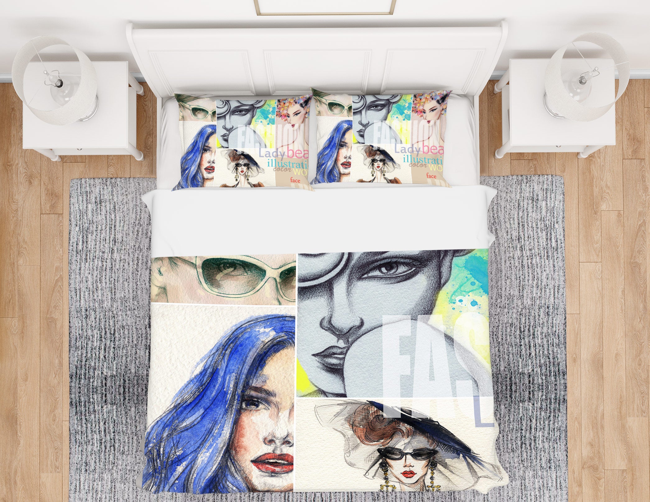 3D Woman Eyes 005 Bed Pillowcases Quilt