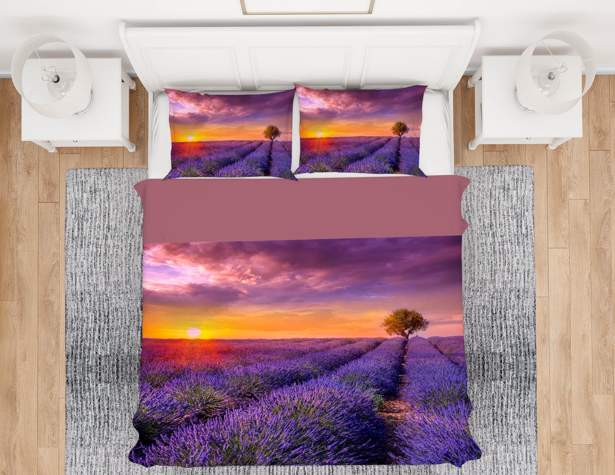 3D Sunset Lavender 055 Marco Carmassi Bedding Bed Pillowcases Quilt