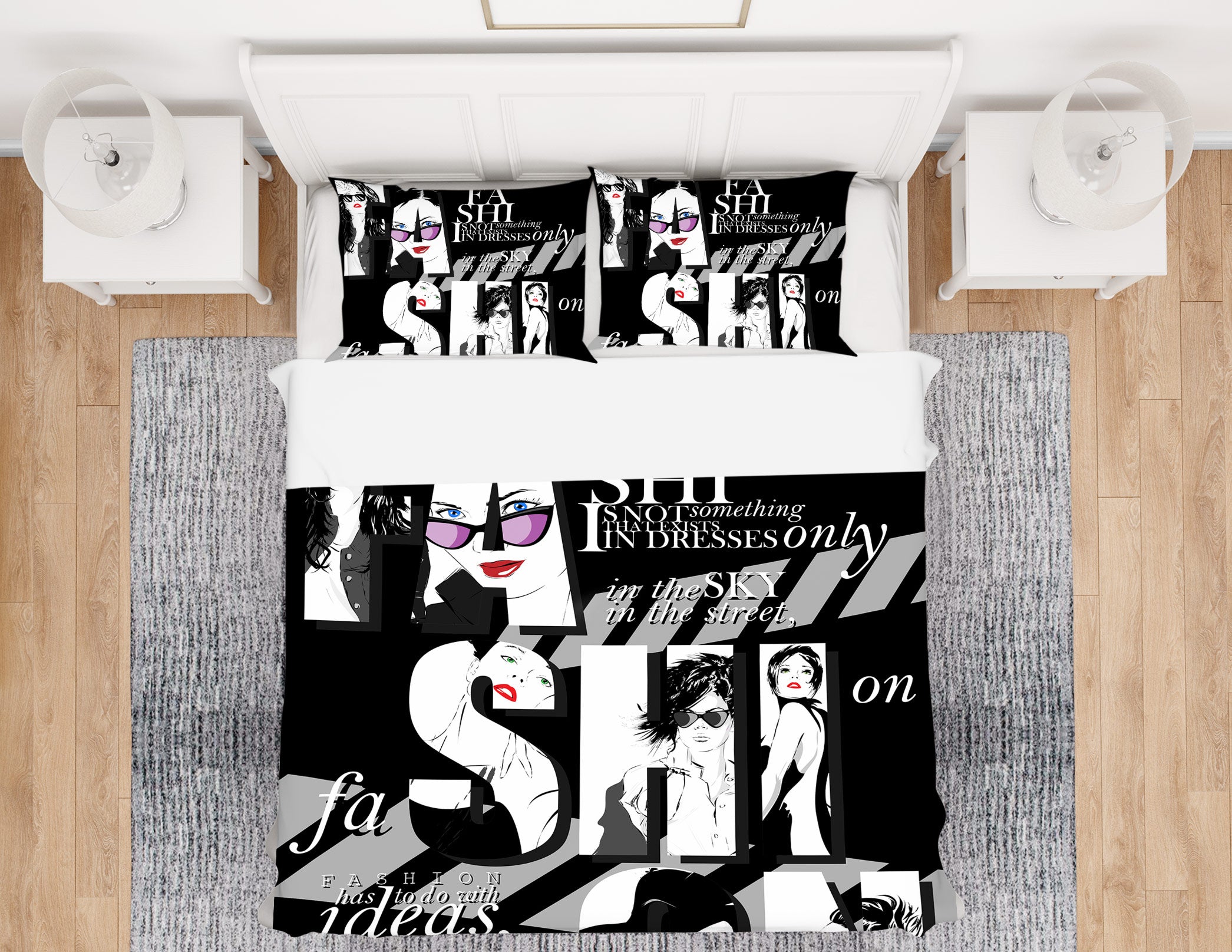 3D Poster Art Word 018 Bed Pillowcases Quilt