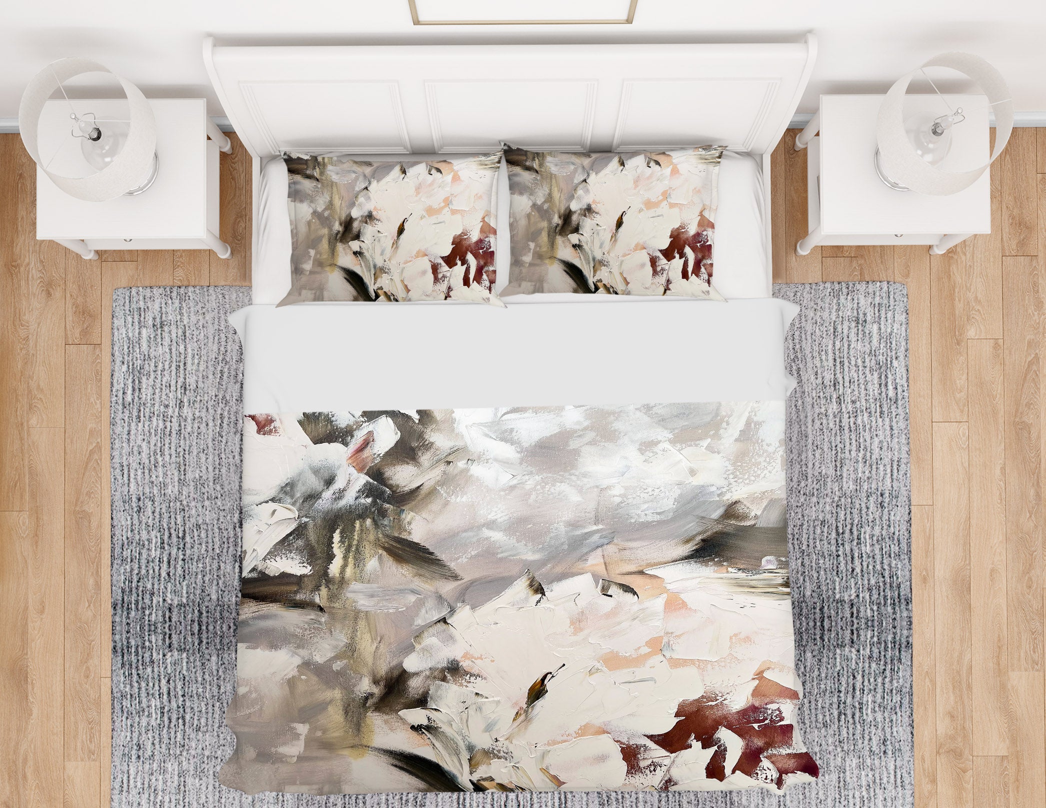 3D White Flower 3824 Skromova Marina Bedding Bed Pillowcases Quilt Cover Duvet Cover