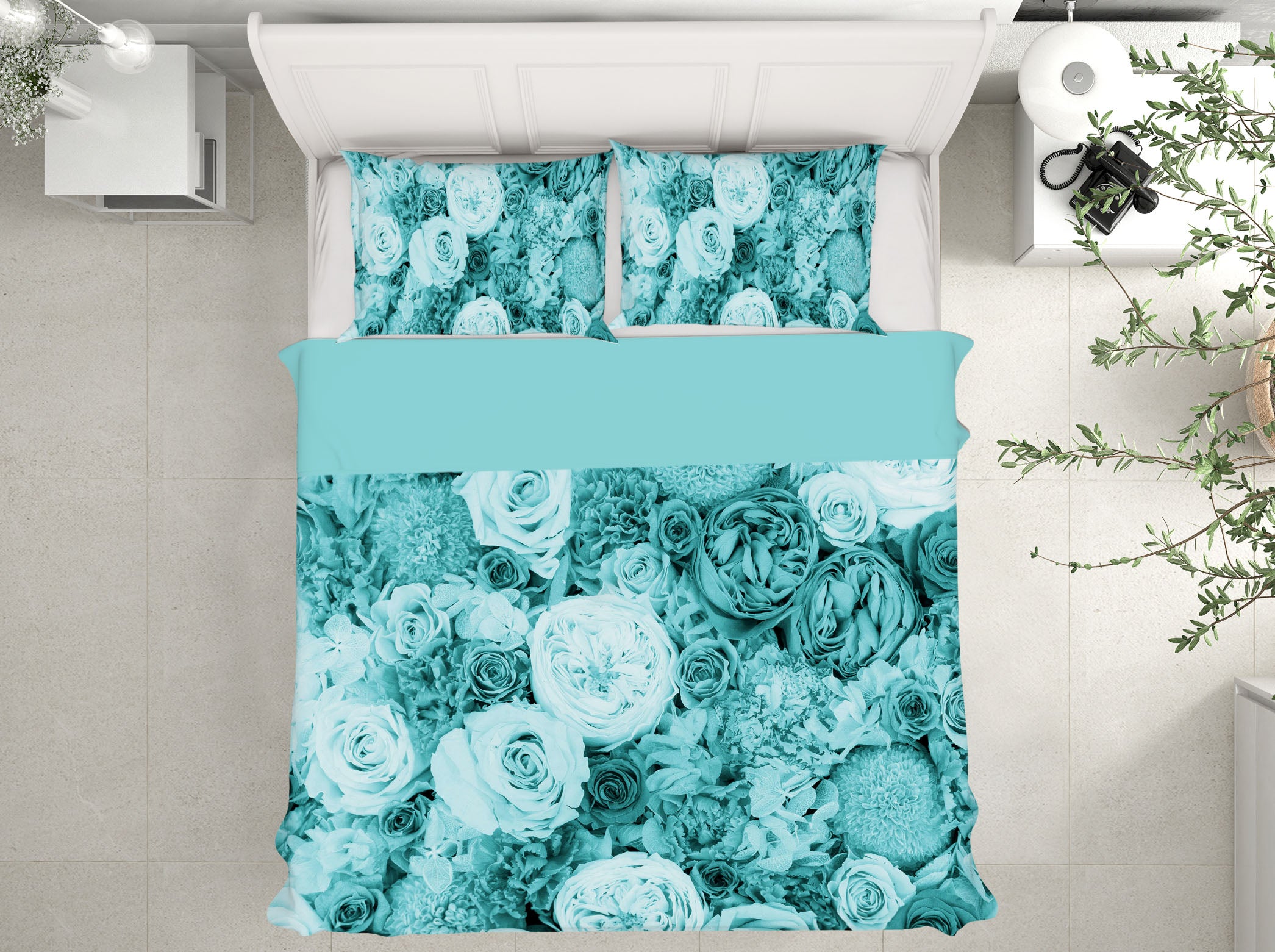 3D Rose Flower 2006 Noirblanc777 Bedding Bed Pillowcases Quilt