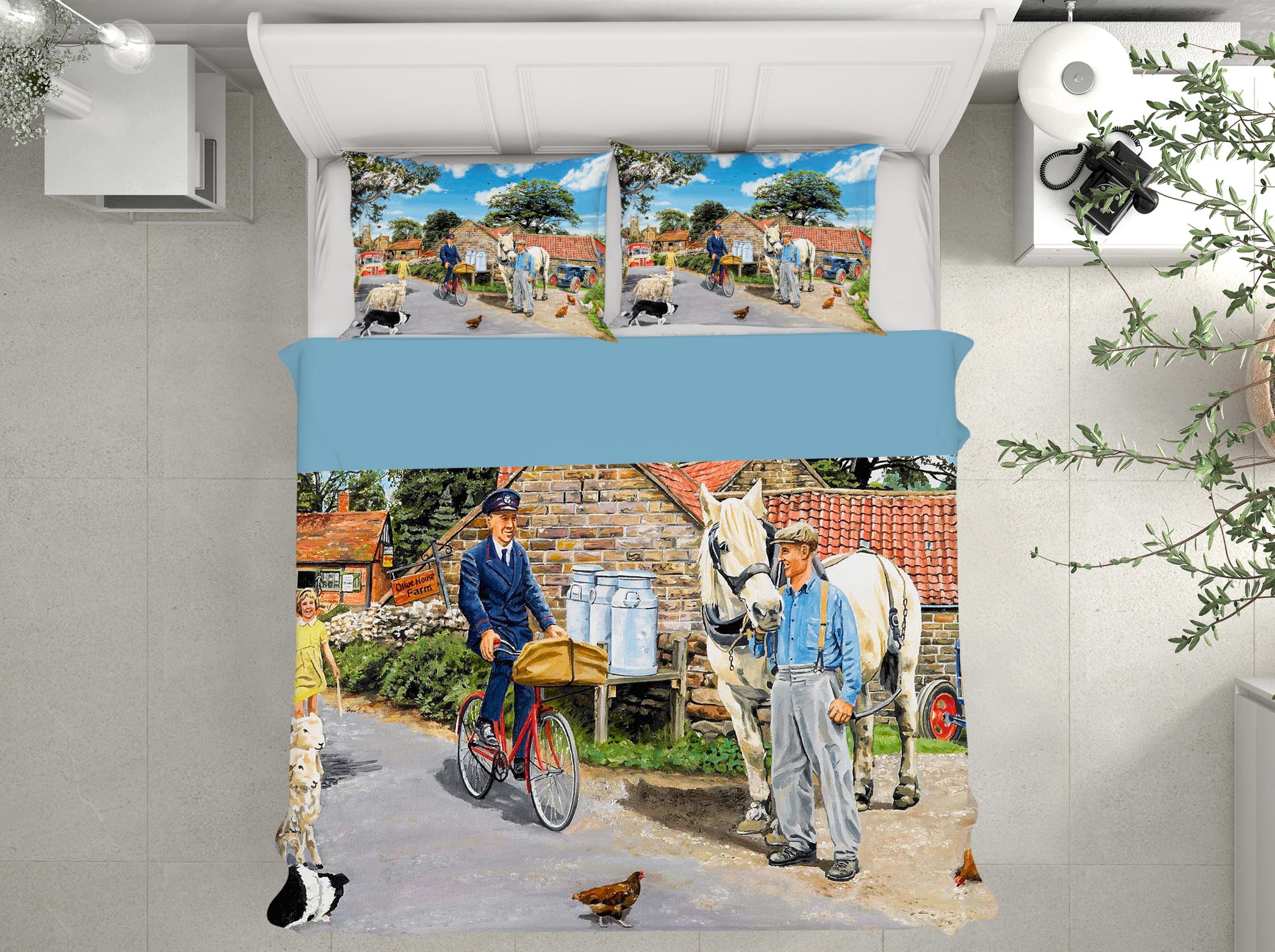 3D Post For The Farm 2047 Trevor Mitchell bedding Bed Pillowcases Quilt