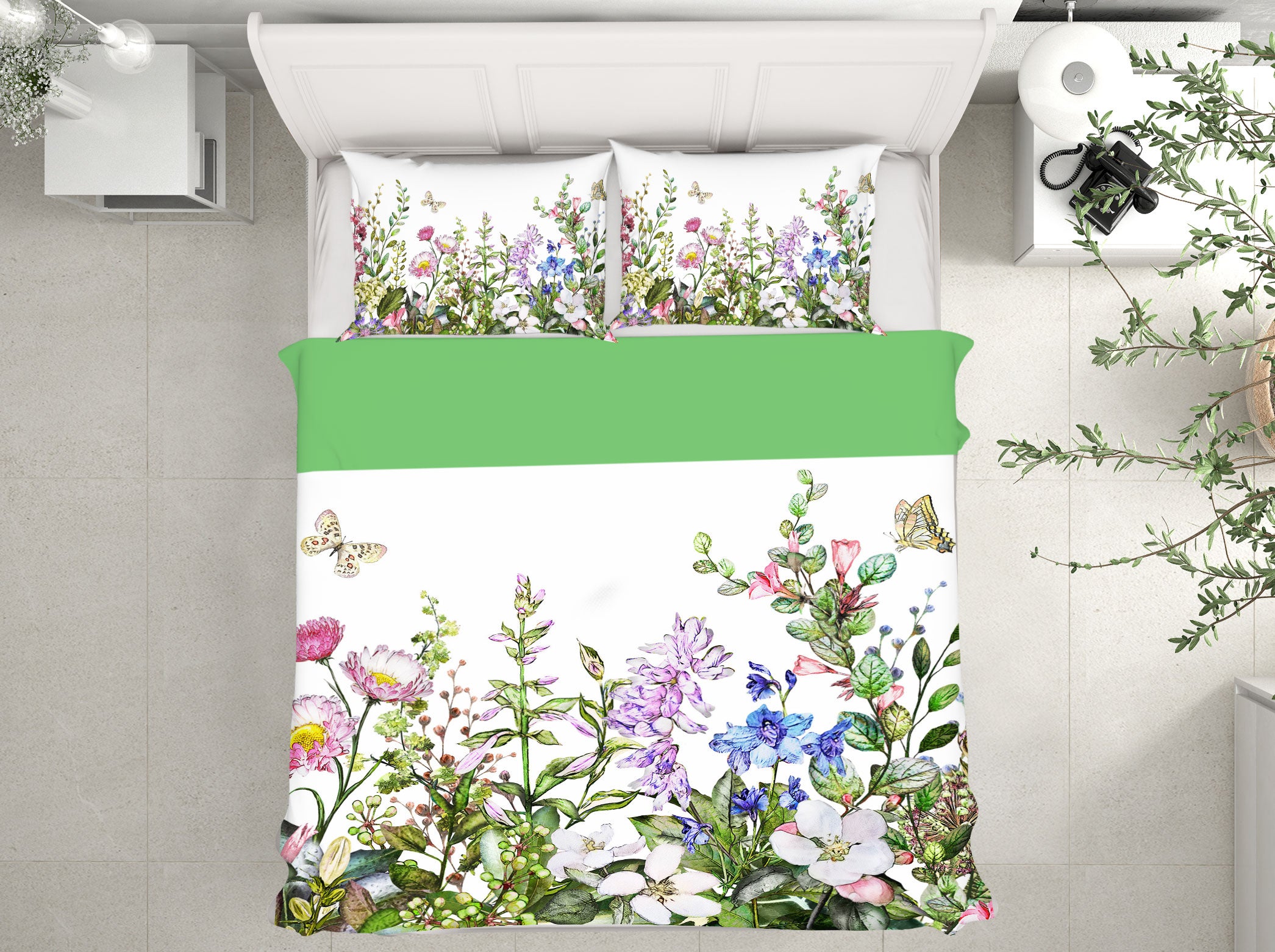 3D Butterfly Fragrance 055 Bed Pillowcases Quilt