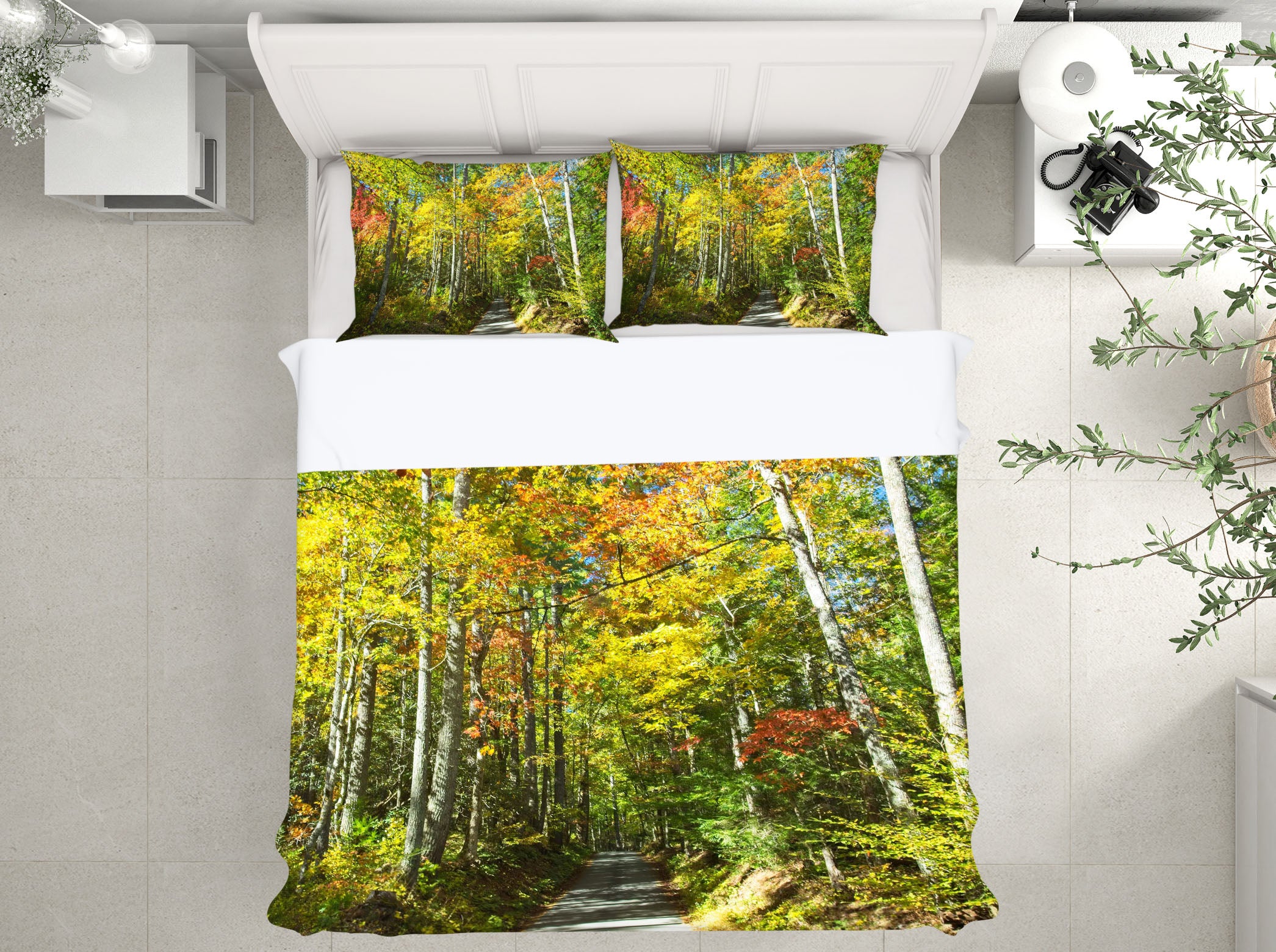 3D Forest Path 2119 Kathy Barefield Bedding Bed Pillowcases Quilt