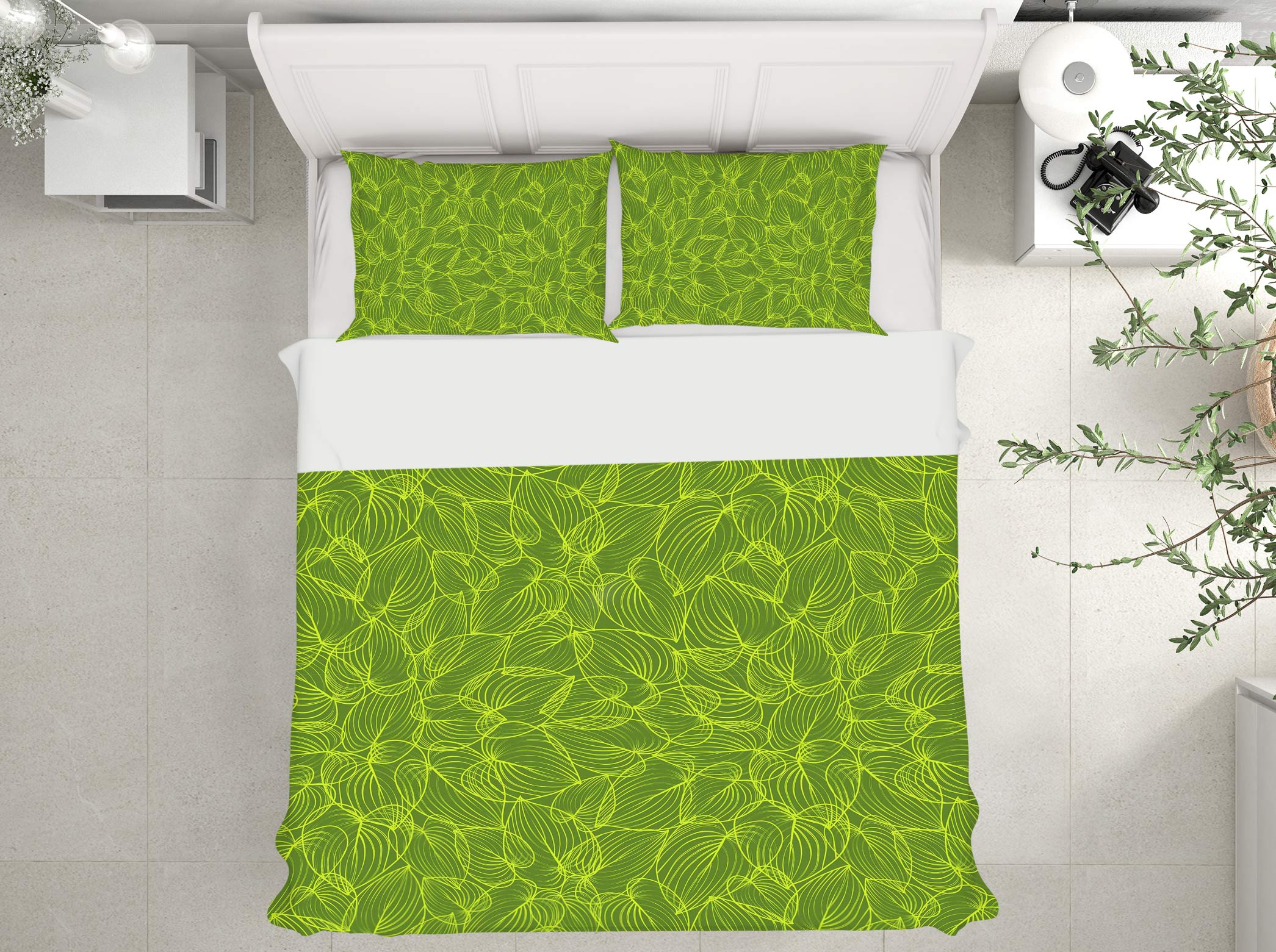 3D Green Leaf Pattern 10989 Kashmira Jayaprakash Bedding Bed Pillowcases Quilt