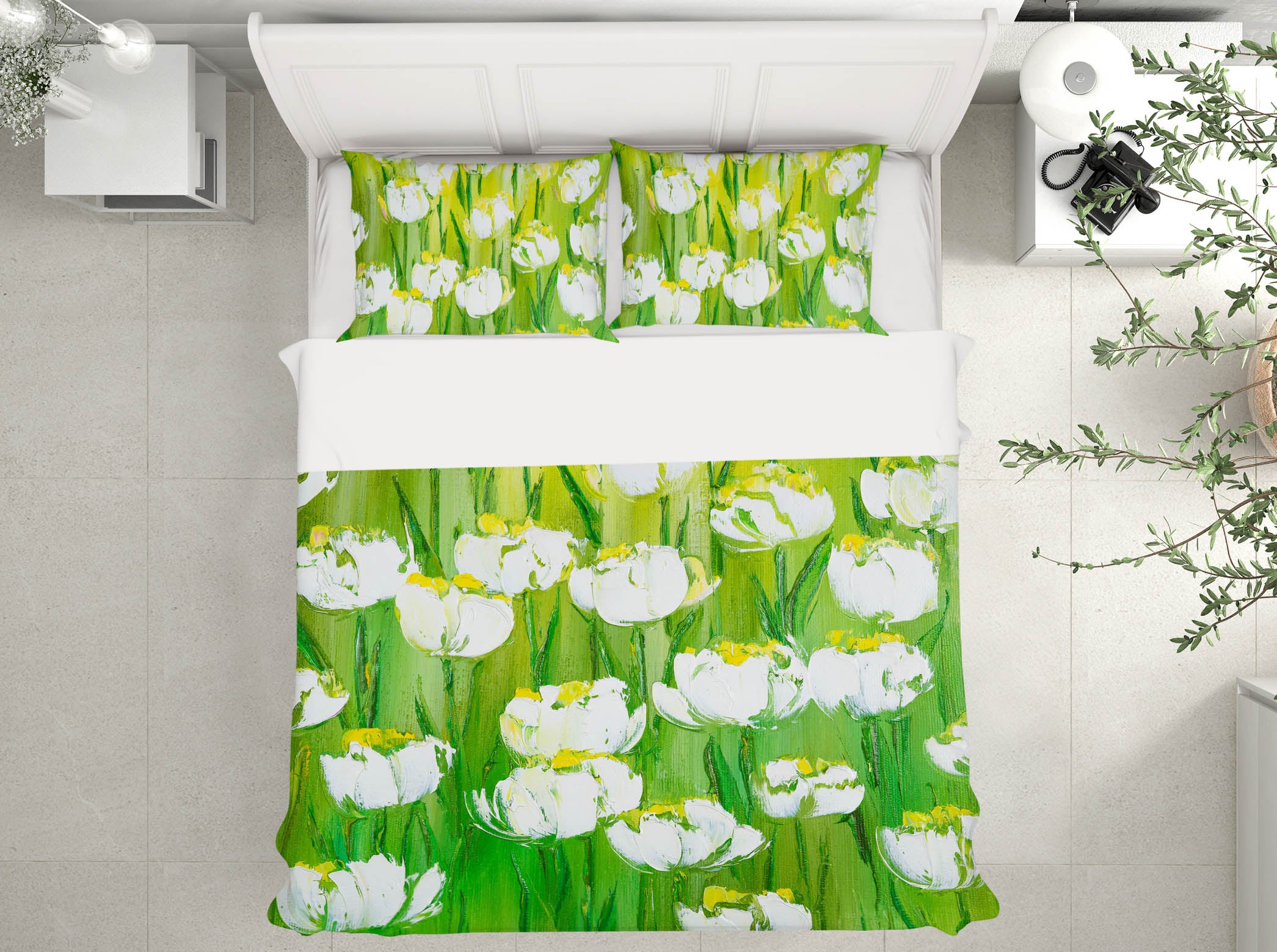 3D White Garden 525 Skromova Marina Bedding Bed Pillowcases Quilt