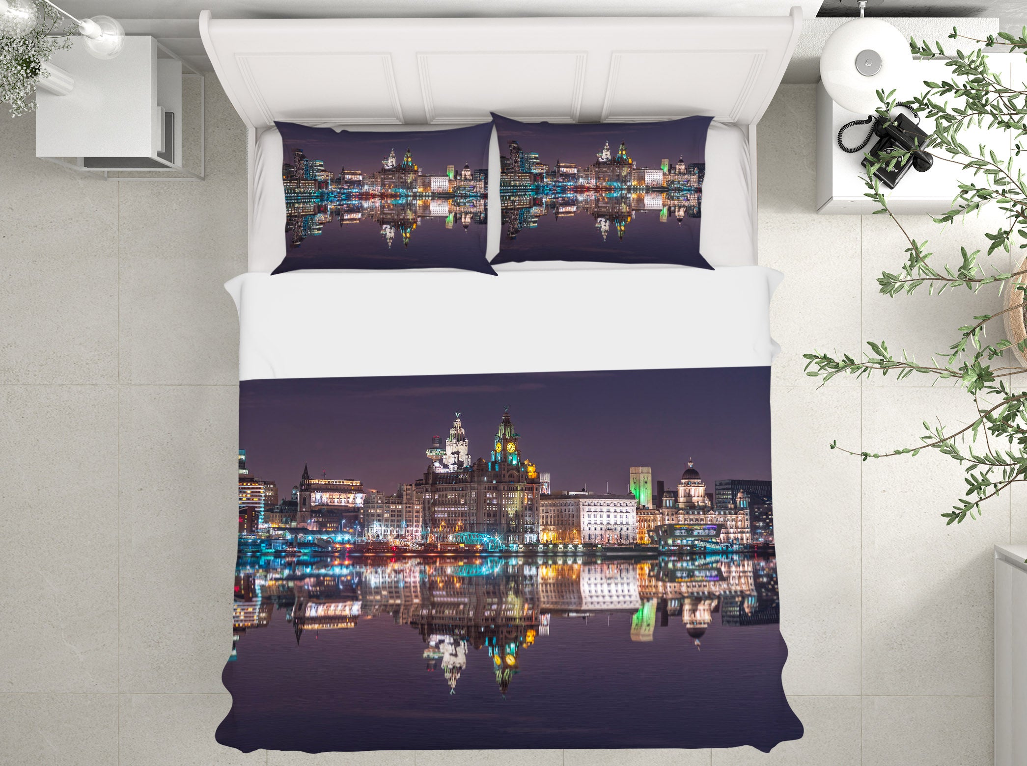 3D Building Shadow Night 8630 Assaf Frank Bedding Bed Pillowcases Quilt