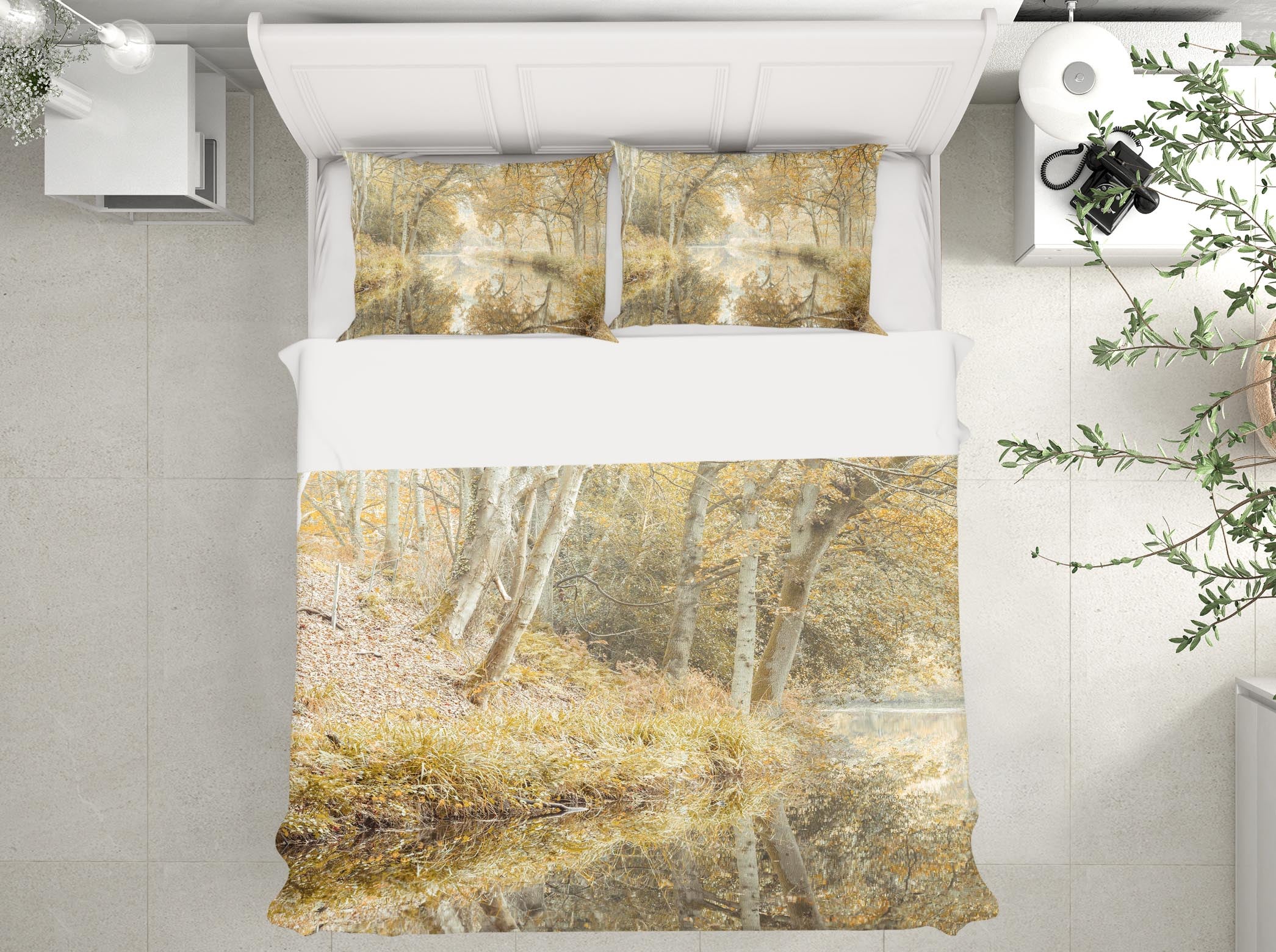 3D Riverside Trees 7155 Assaf Frank Bedding Bed Pillowcases Quilt Cover Duvet Cover