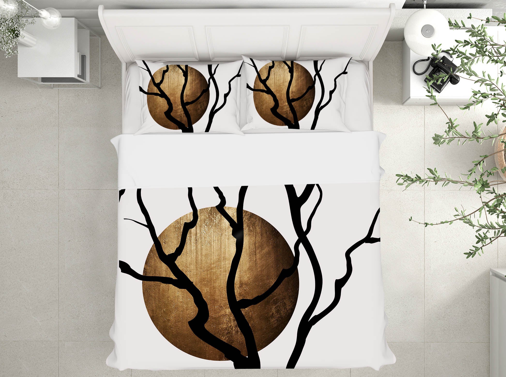 3D Moon Dead Tree 188 Boris Draschoff Bedding Bed Pillowcases Quilt
