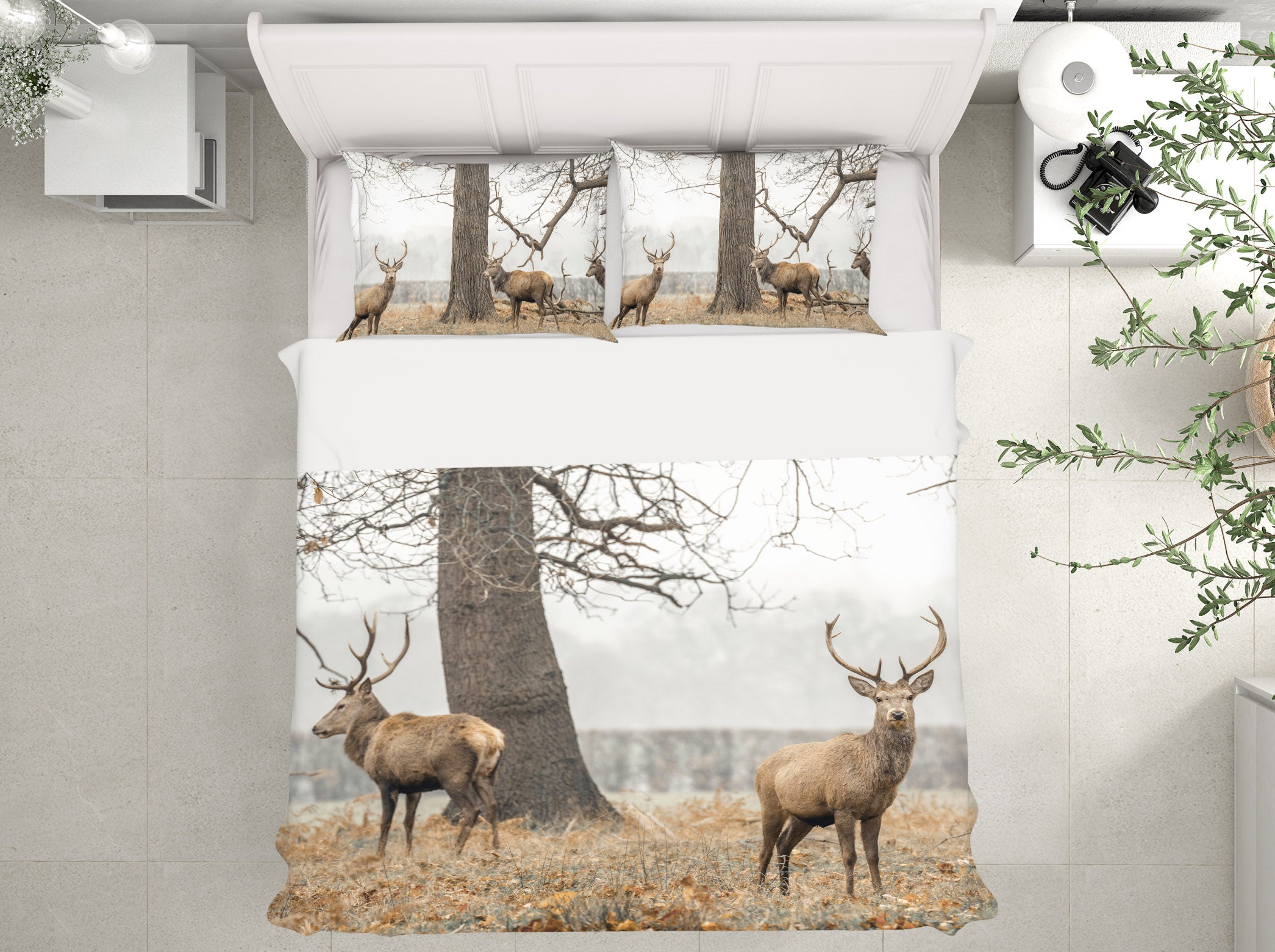 3D Tree Deer 85152 Assaf Frank Bedding Bed Pillowcases Quilt