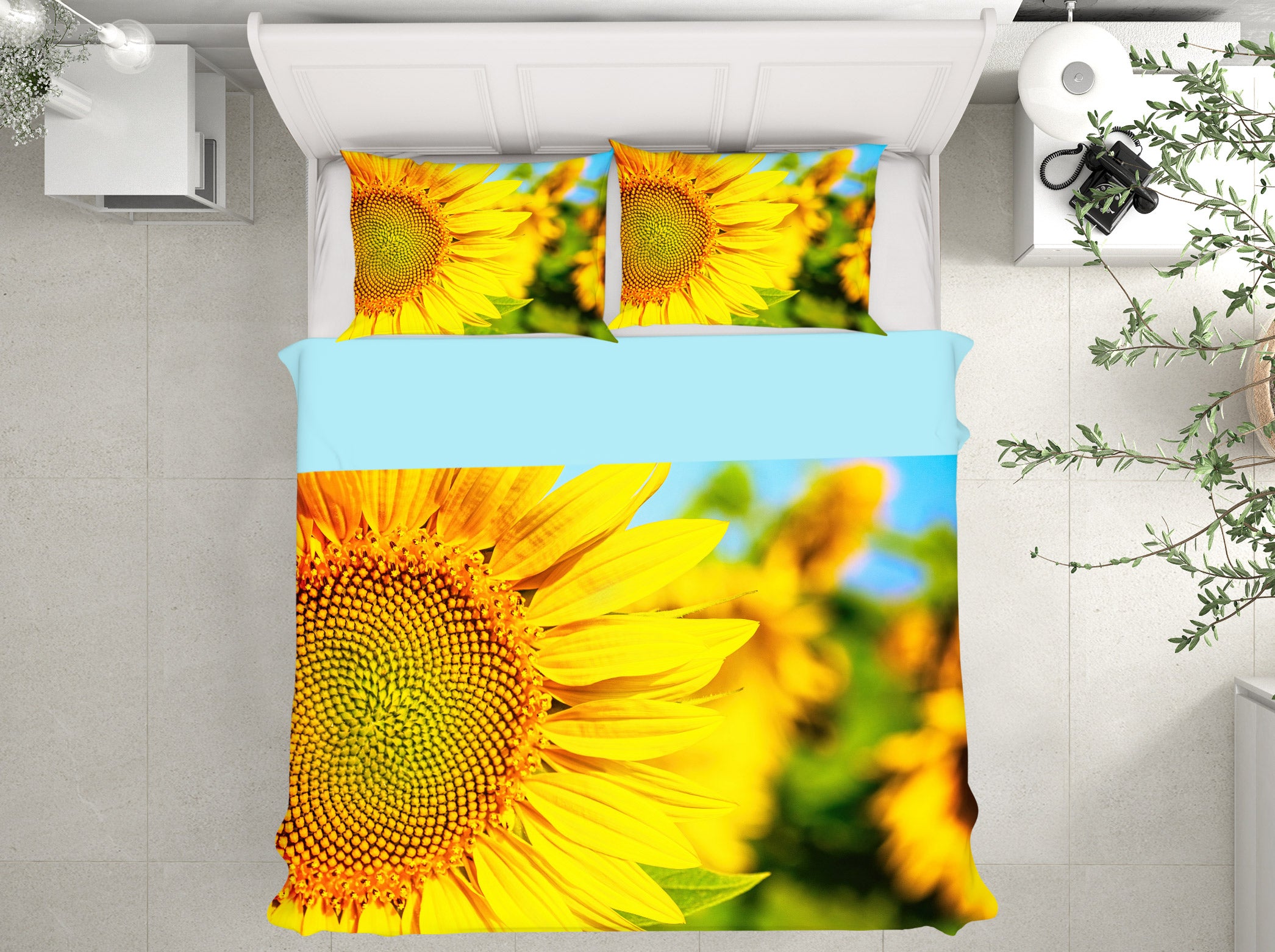 3D Sunflower 67109 Bed Pillowcases Quilt