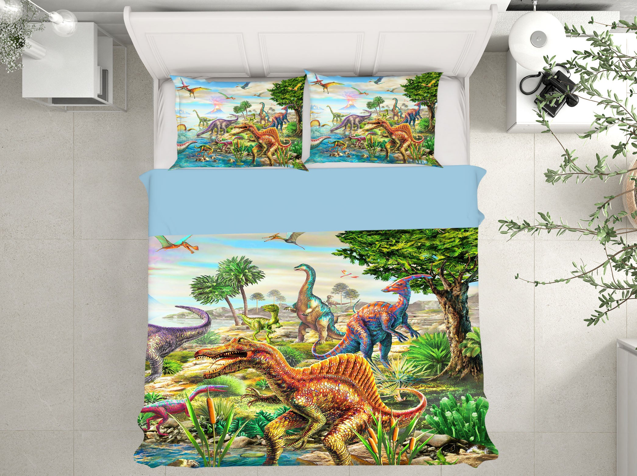 3D Dinosaur Forest 2124 Adrian Chesterman Bedding Bed Pillowcases Quilt