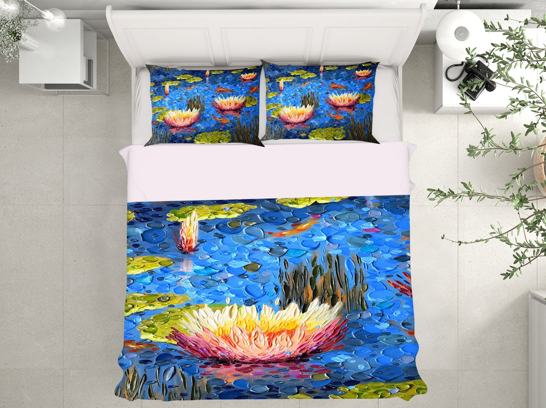 3D Lotus Pond 2109 Dena Tollefson bedding Bed Pillowcases Quilt