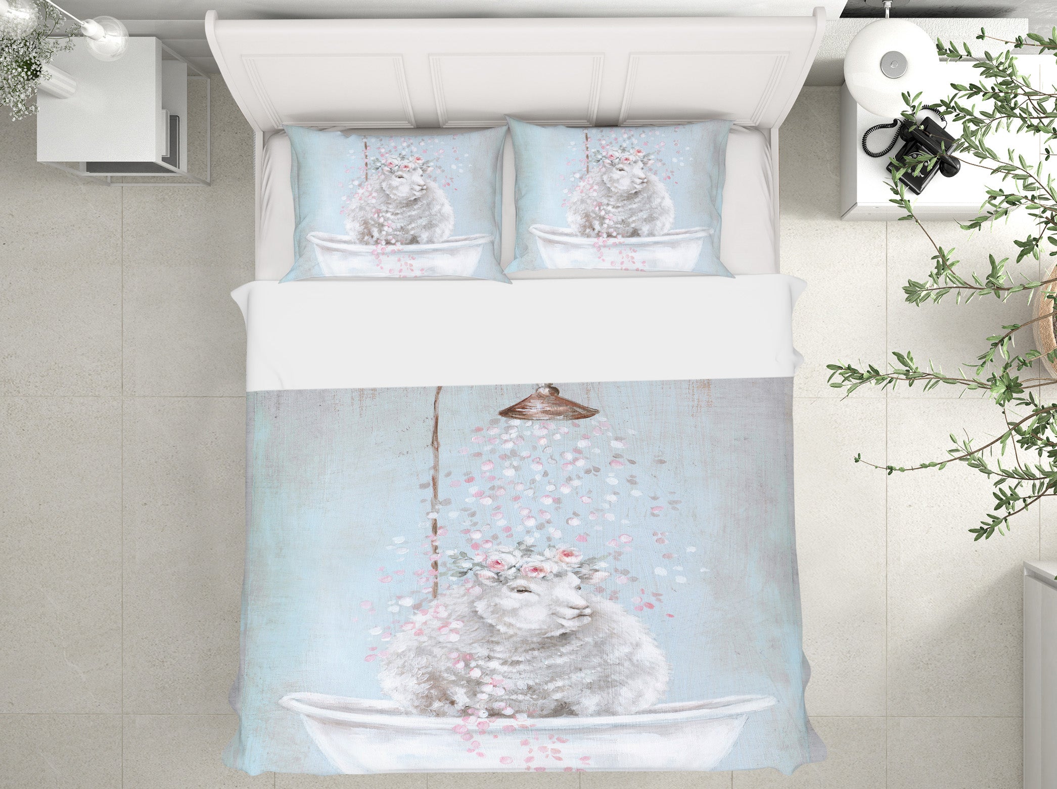 3D Sheep Bath 2046 Debi Coules Bedding Bed Pillowcases Quilt