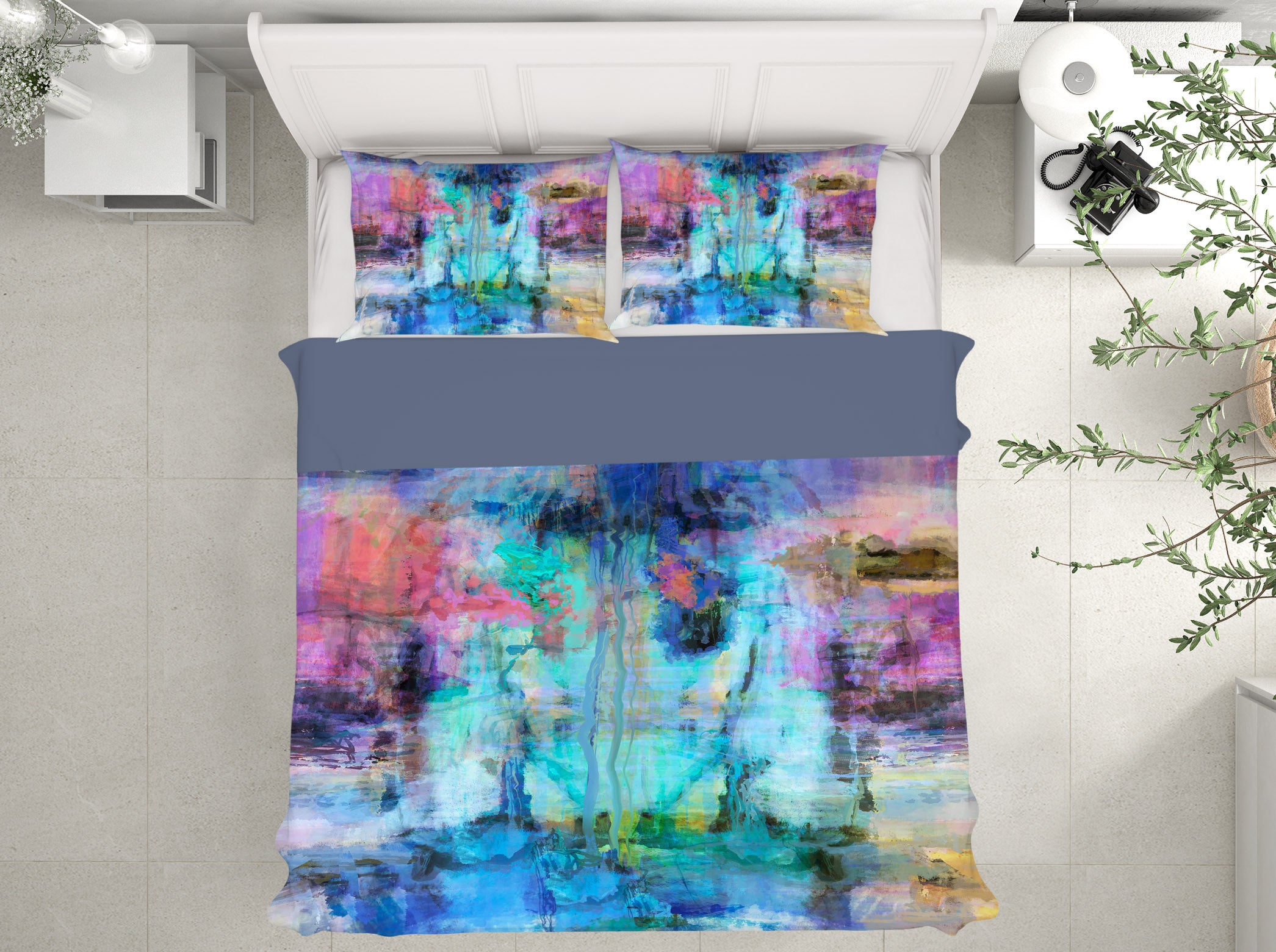 3D Green Purple Pattern 1024 Michael Tienhaara Bedding Bed Pillowcases Quilt