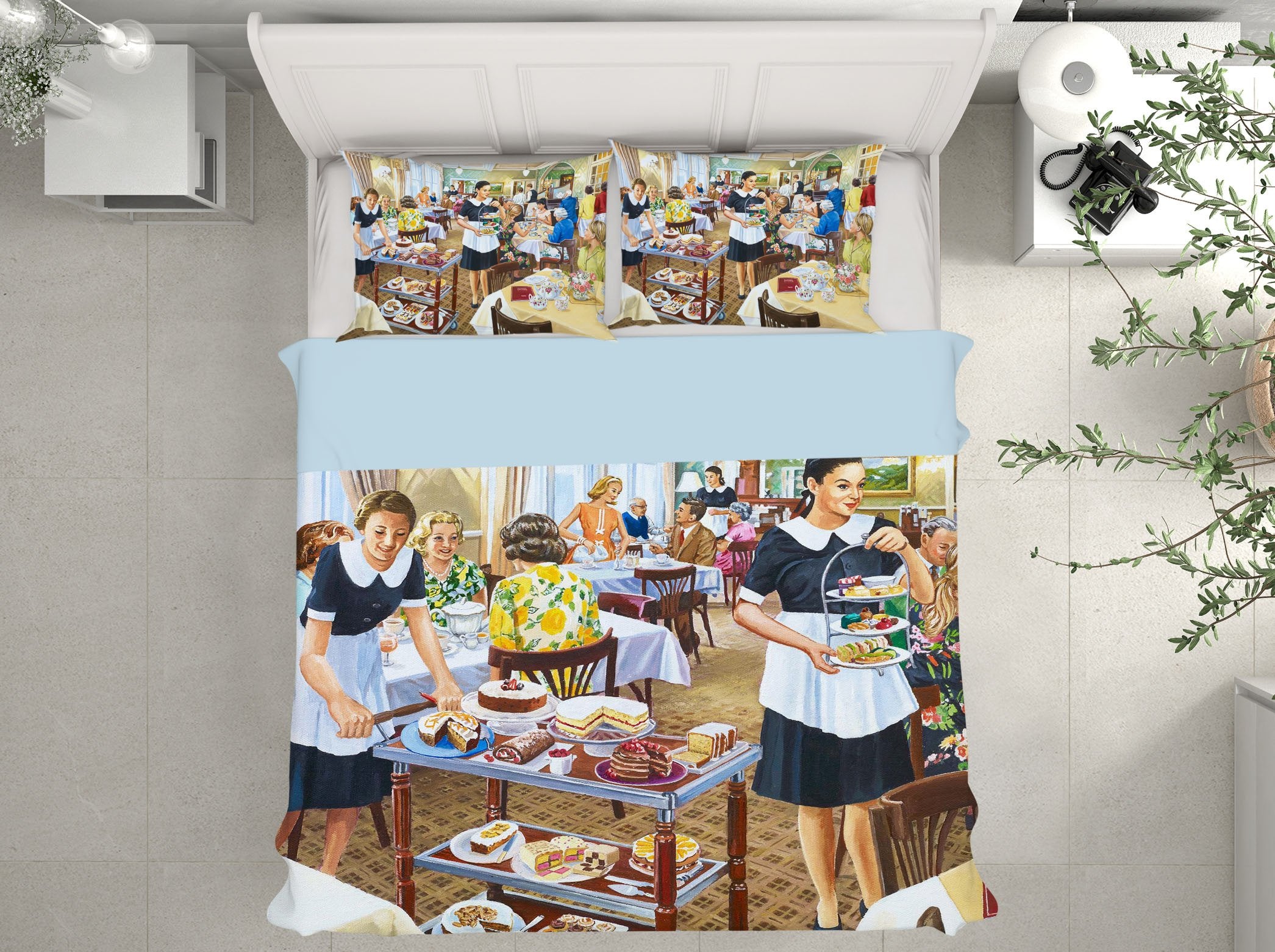 3D Afternoon Tea 2004 Trevor Mitchell bedding Bed Pillowcases Quilt Quiet Covers AJ Creativity Home 
