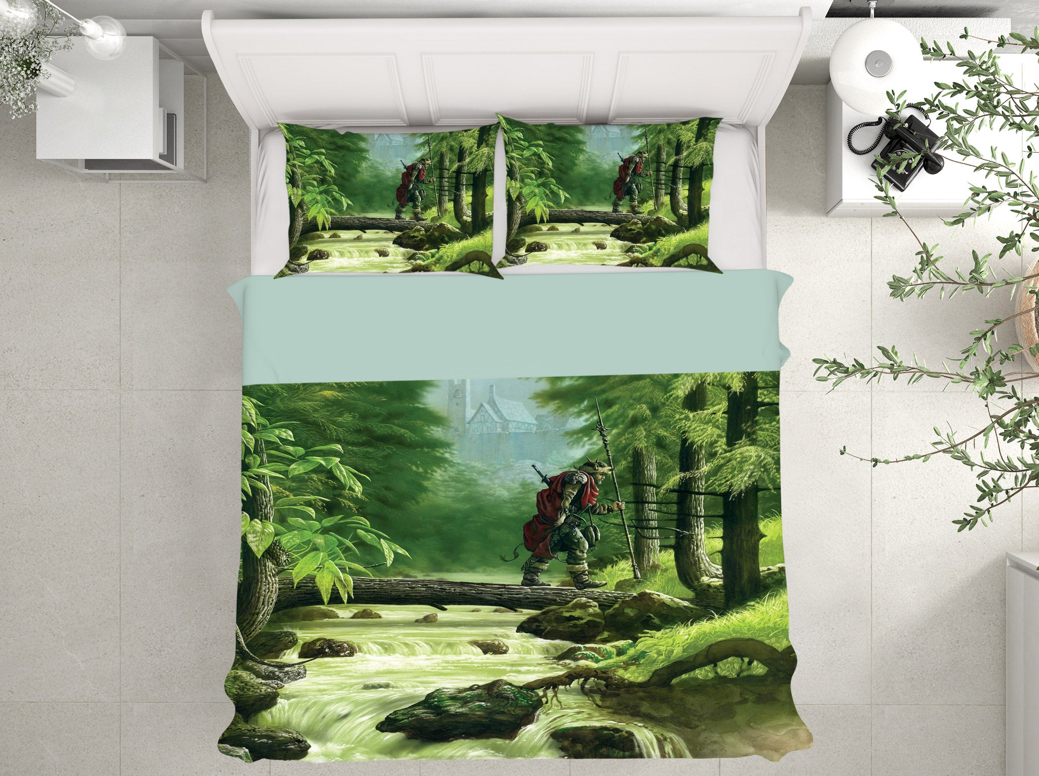 3D Forest Single Plank Man 6179 Ciruelo Bedding Bed Pillowcases Quilt