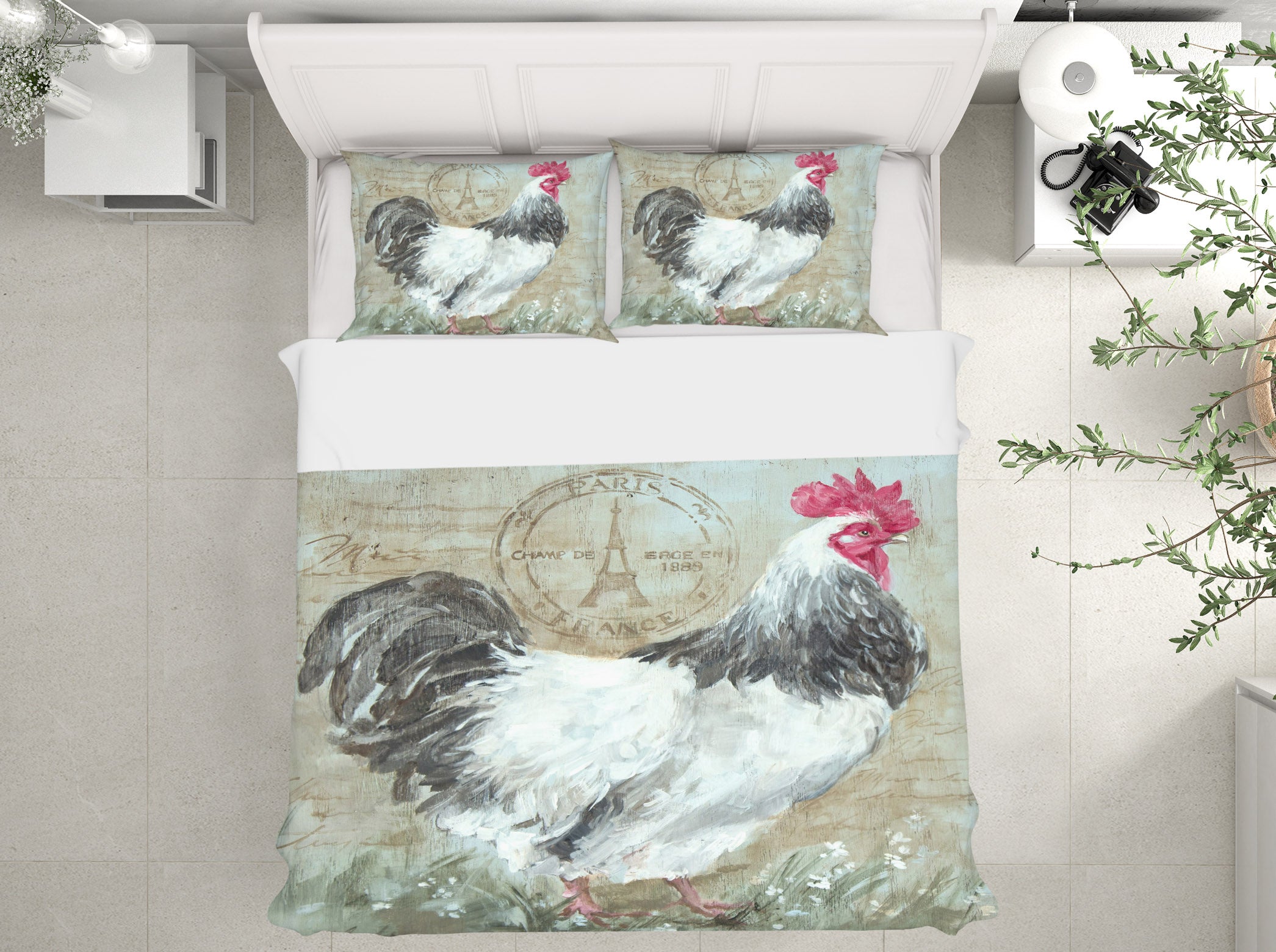 3D Chick 2035 Debi Coules Bedding Bed Pillowcases Quilt