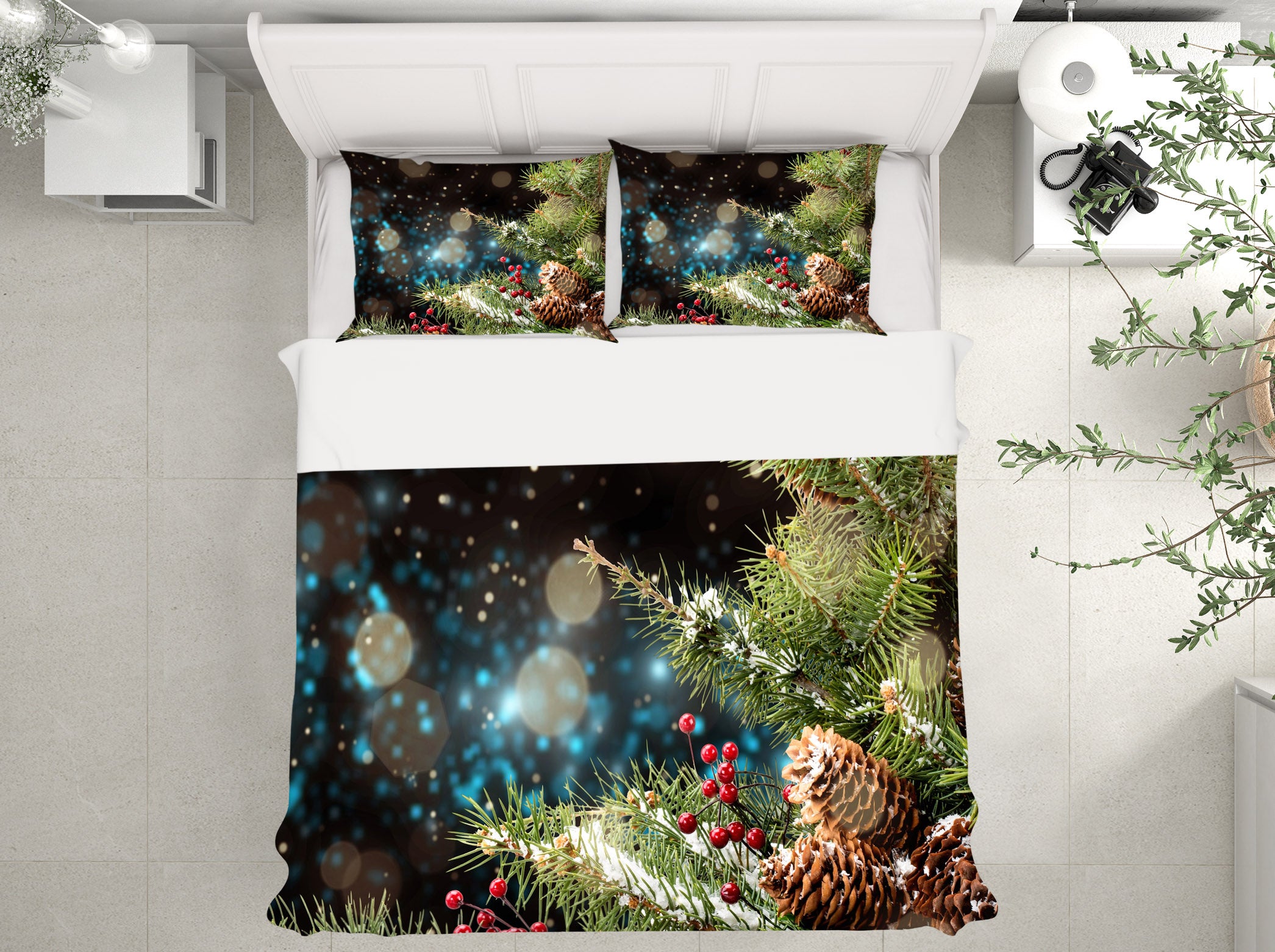 3D Branches Pineta 53036 Christmas Quilt Duvet Cover Xmas Bed Pillowcases