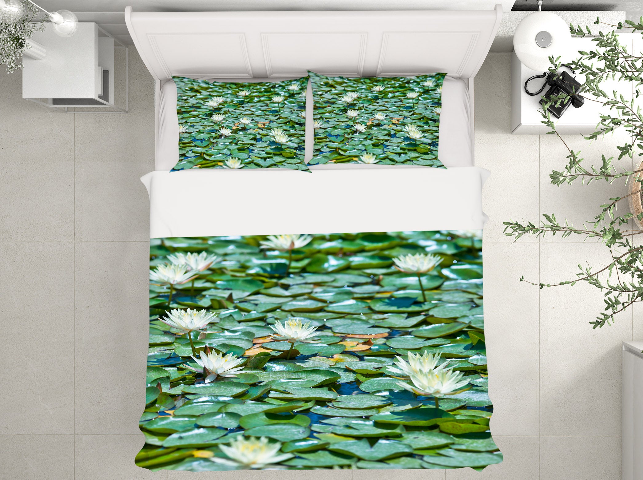 3D Lotus Pond 7110 Assaf Frank Bedding Bed Pillowcases Quilt Cover Duvet Cover