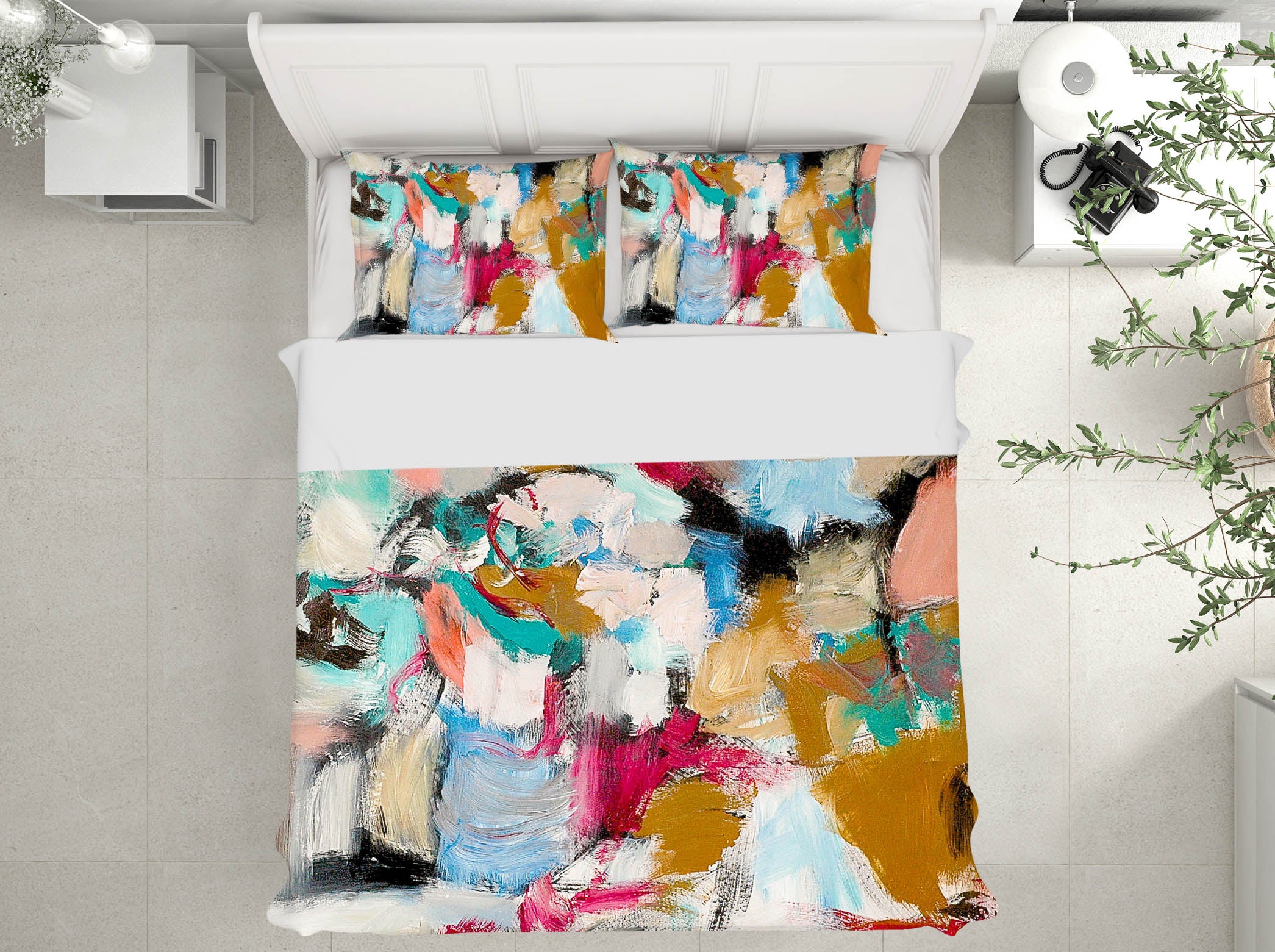 3D Color Graffiti 124 Allan P. Friedlander Bedding Bed Pillowcases Quilt