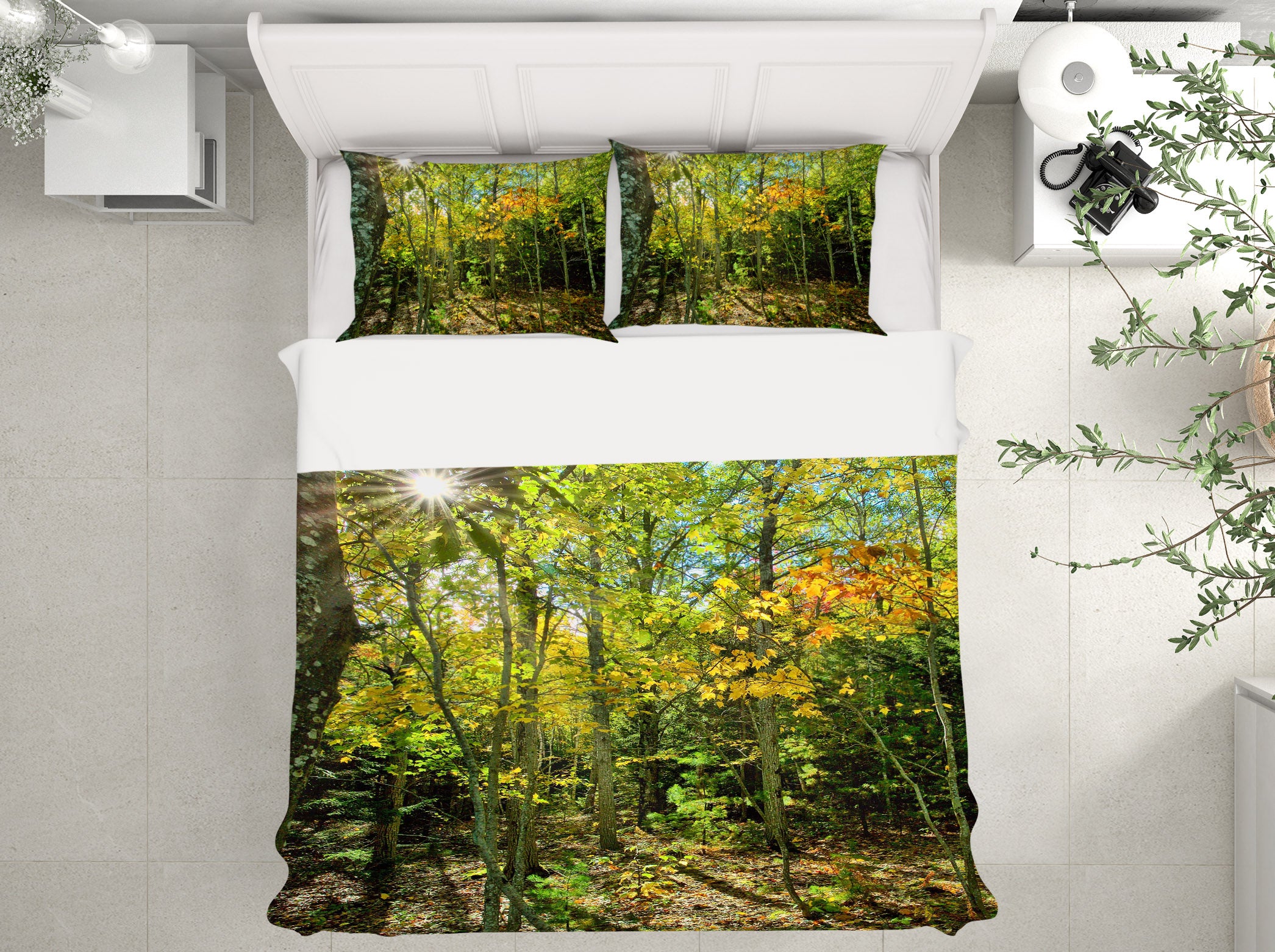 3D Forest 62174 Kathy Barefield Bedding Bed Pillowcases Quilt