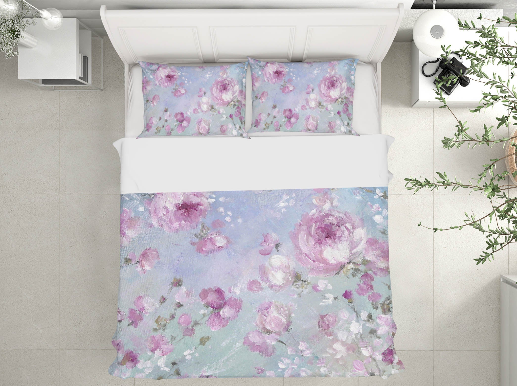 3D Blooming Roses 102 Debi Coules Bedding Bed Pillowcases Quilt