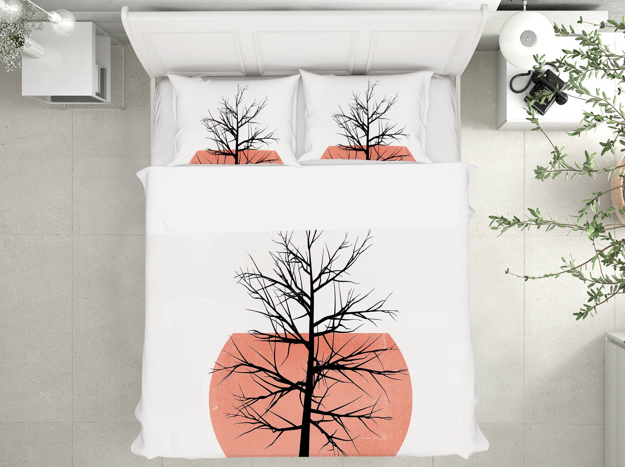 3D Pink Moon Tree 156 Boris Draschoff Bedding Bed Pillowcases Quilt