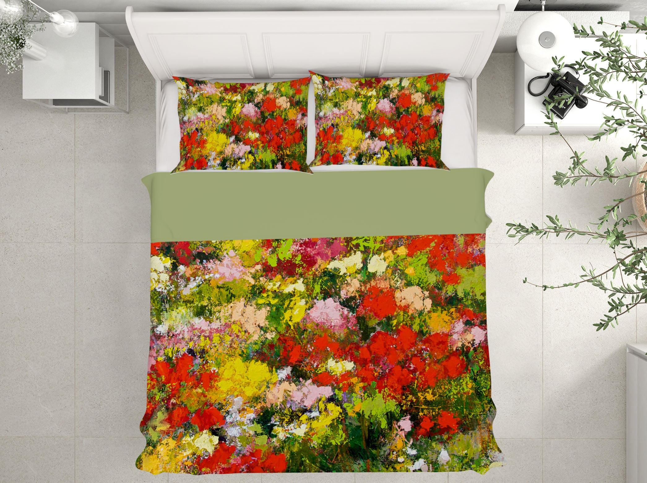 3D Colored Flowers 112 Allan P. Friedlander Bedding Bed Pillowcases Quilt