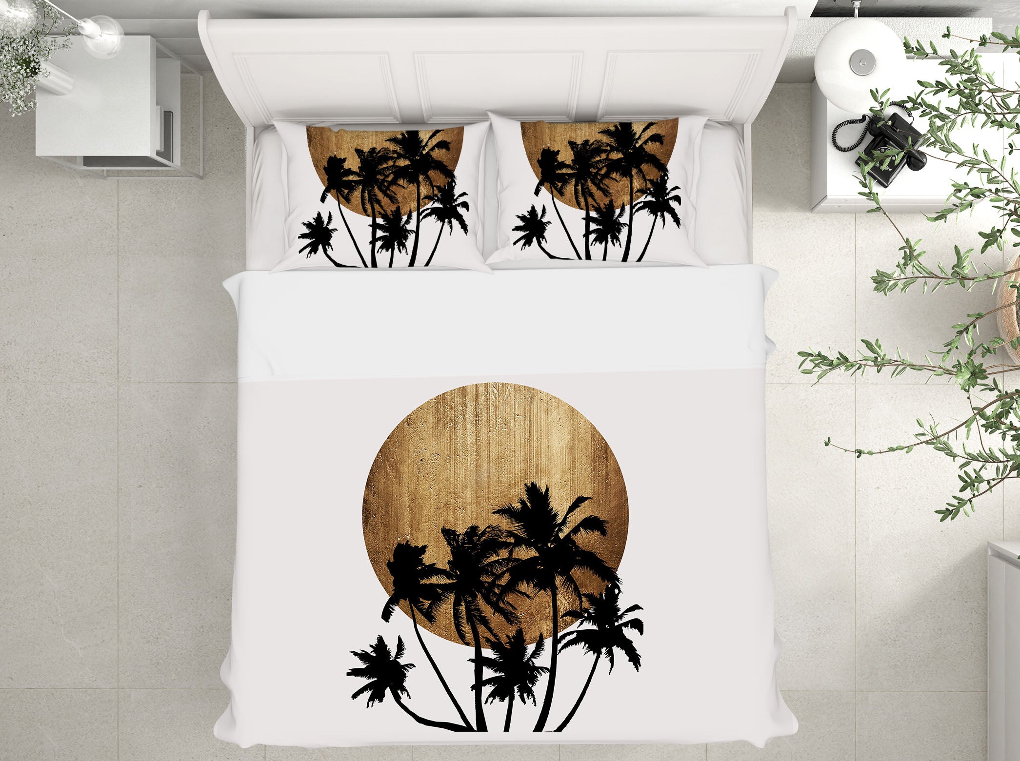 3D Golden Moon Tree 182 Boris Draschoff Bedding Bed Pillowcases Quilt