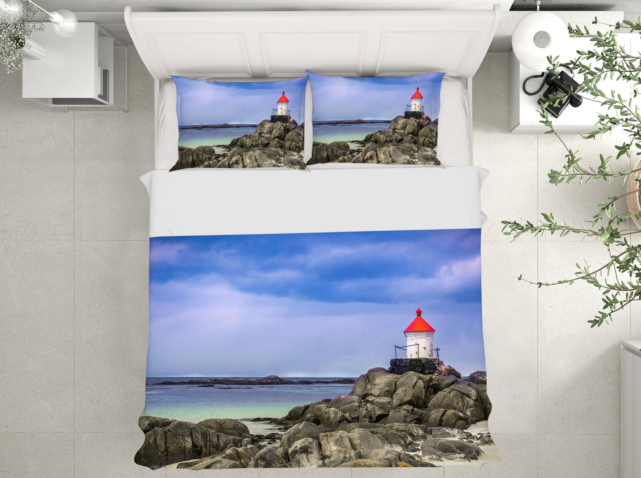 3D Lighthouse Stone 088 Marco Carmassi Bedding Bed Pillowcases Quilt