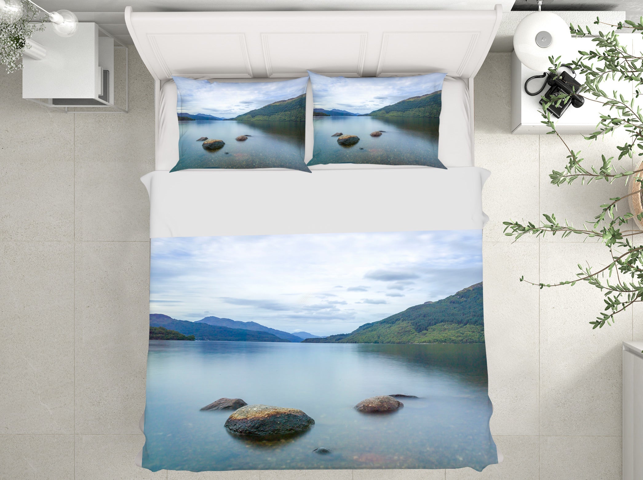 3D Stone Lake 1042 Assaf Frank Bedding Bed Pillowcases Quilt
