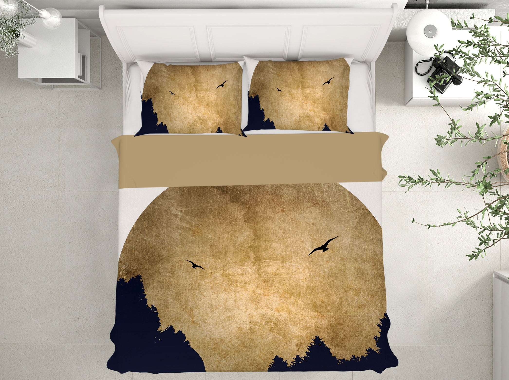 3D Forest Moon 232 Boris Draschoff Bedding Bed Pillowcases Quilt