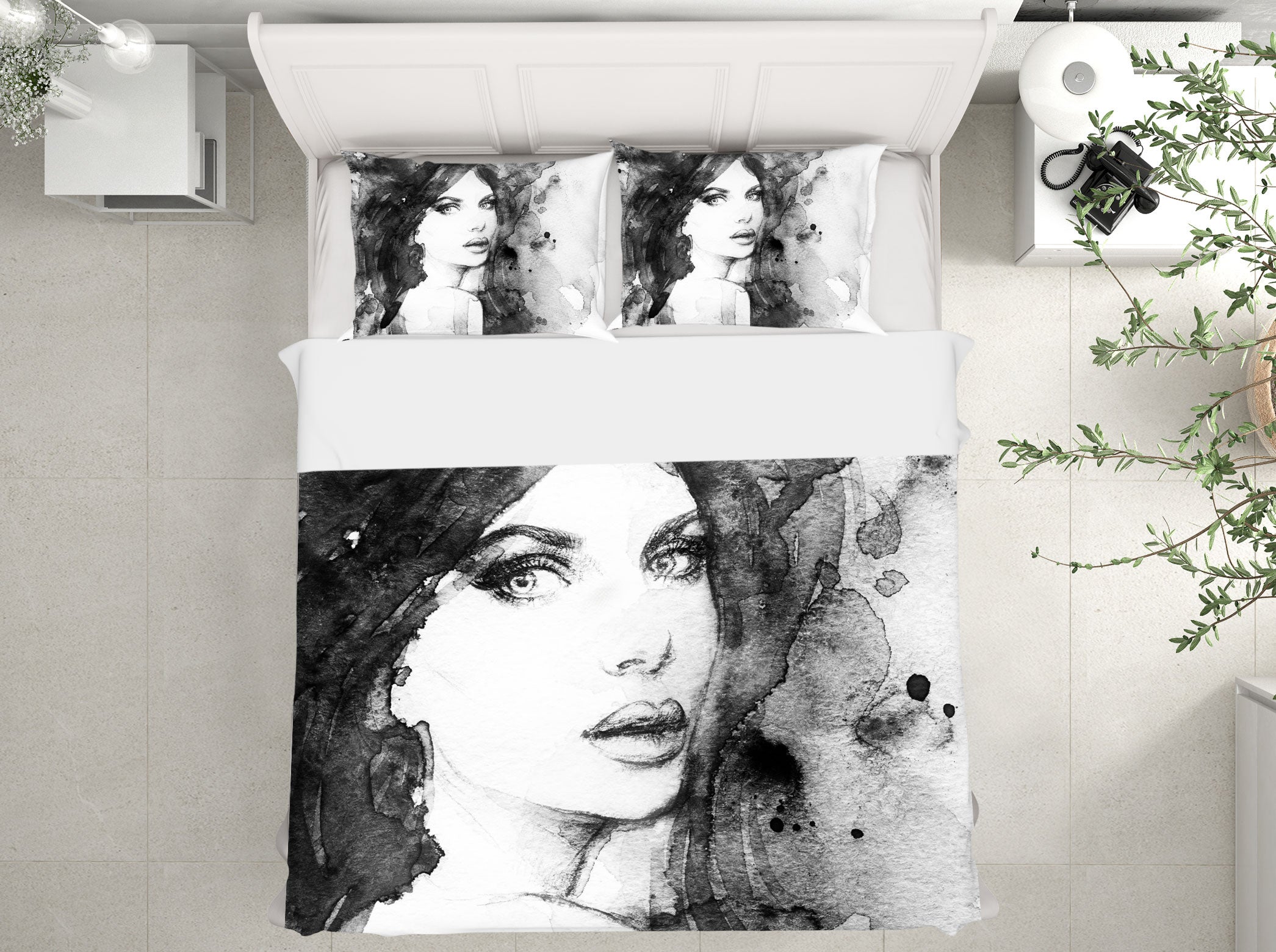 3D Graffiti Woman 016 Bed Pillowcases Quilt