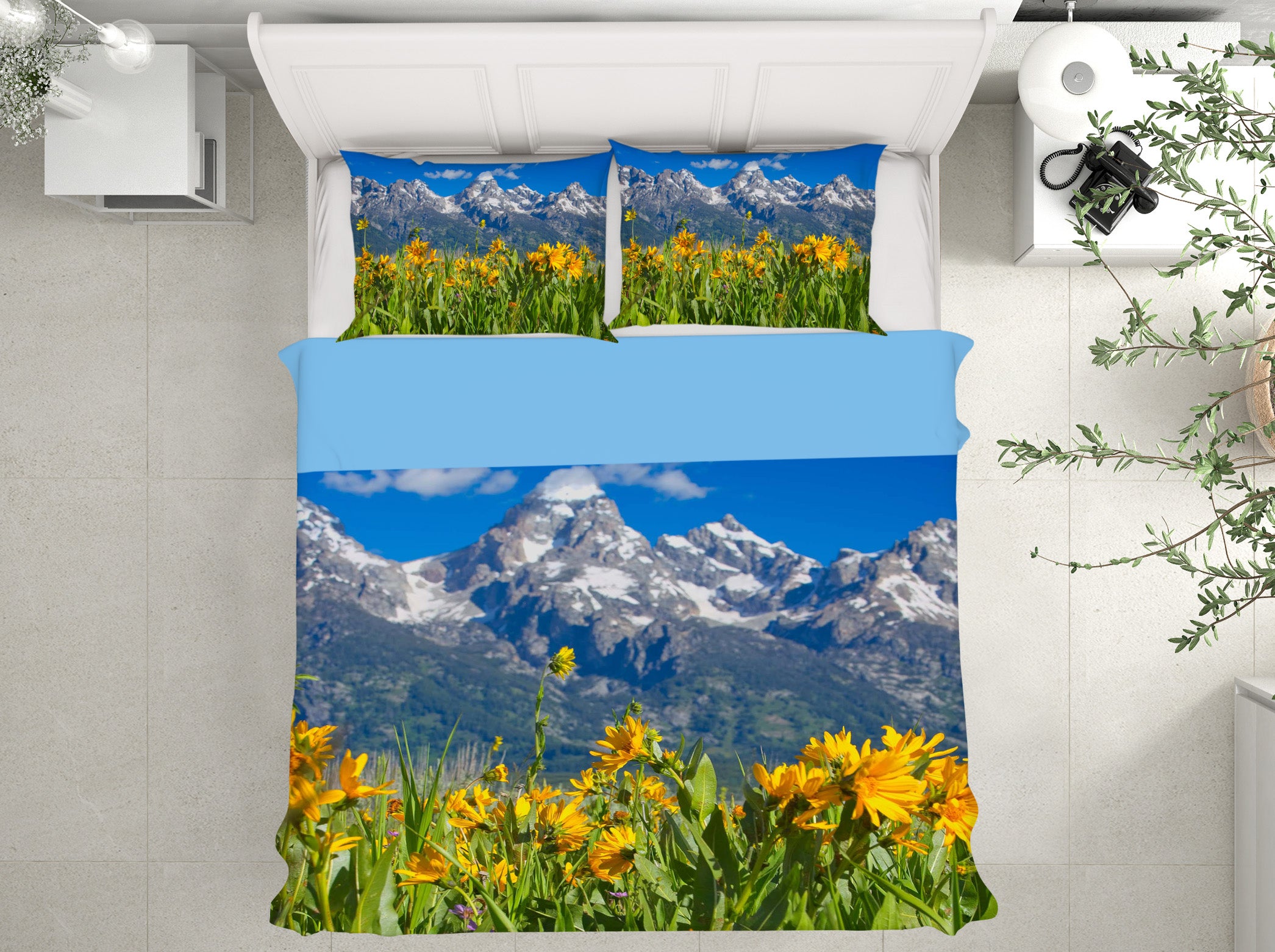 3D Mountain Wildflowers 2122 Kathy Barefield Bedding Bed Pillowcases Quilt