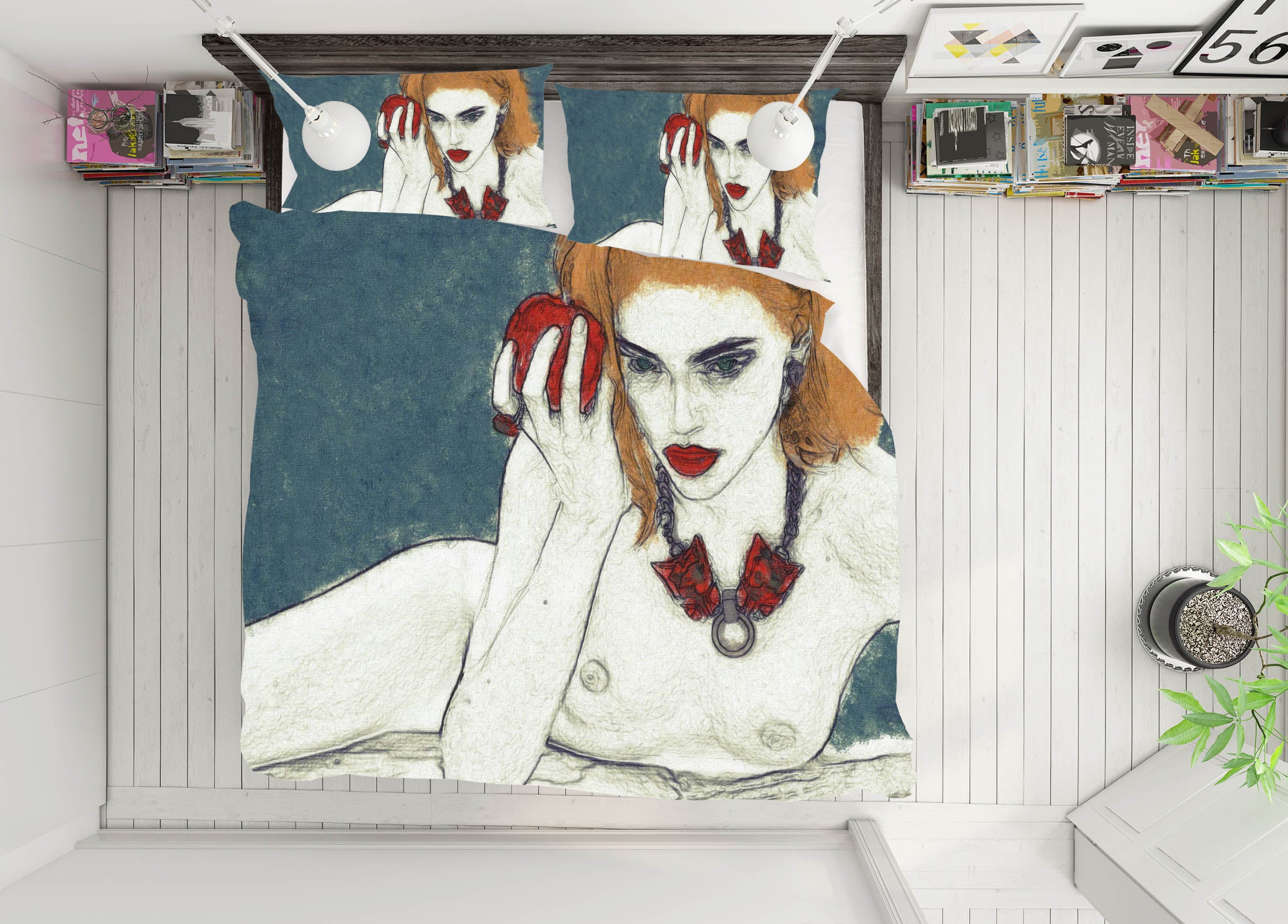 3D Temptation Girl 2011 Marco Cavazzana Bedding Bed Pillowcases Quilt