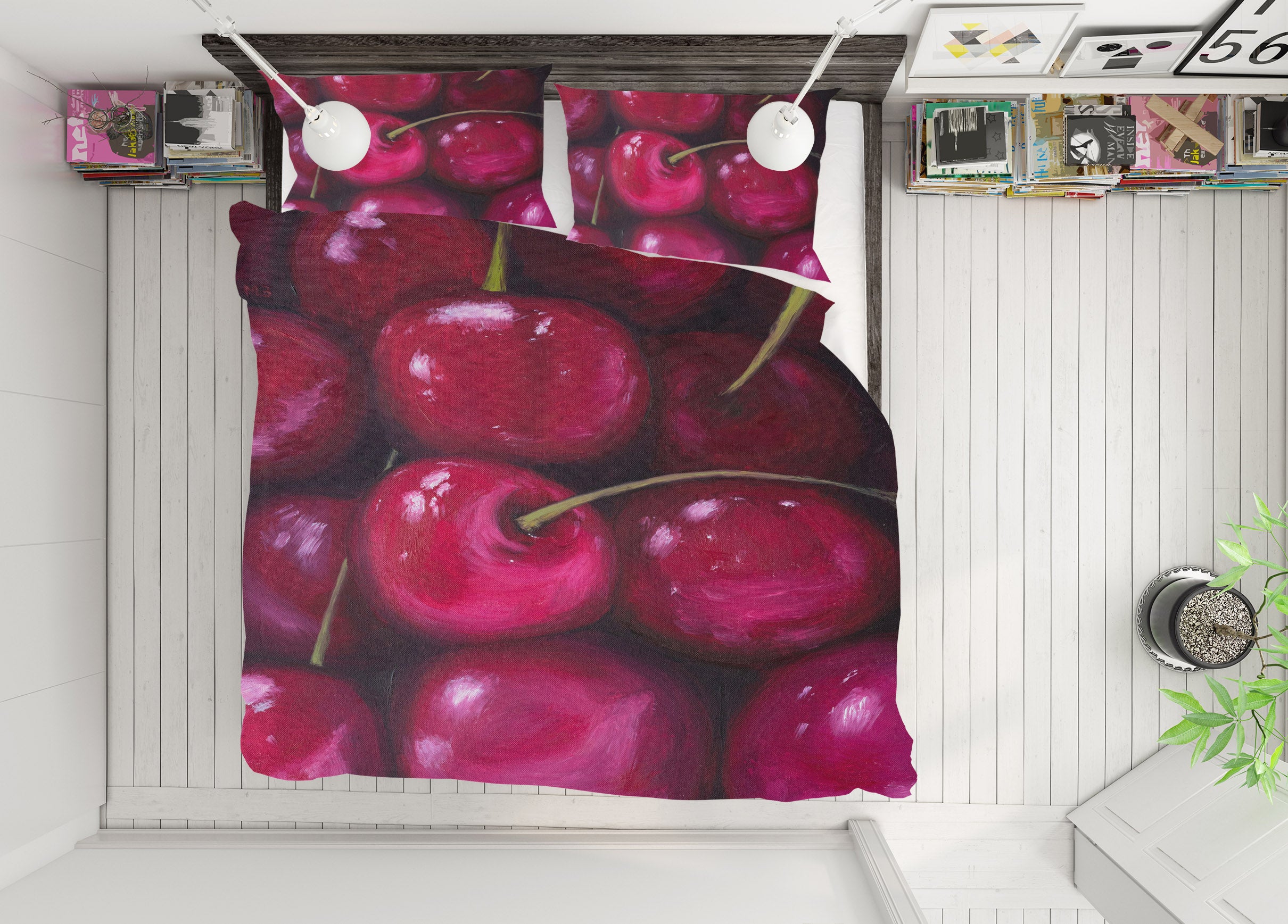 3D Cherry 1776 Marina Zotova Bedding Bed Pillowcases Quilt