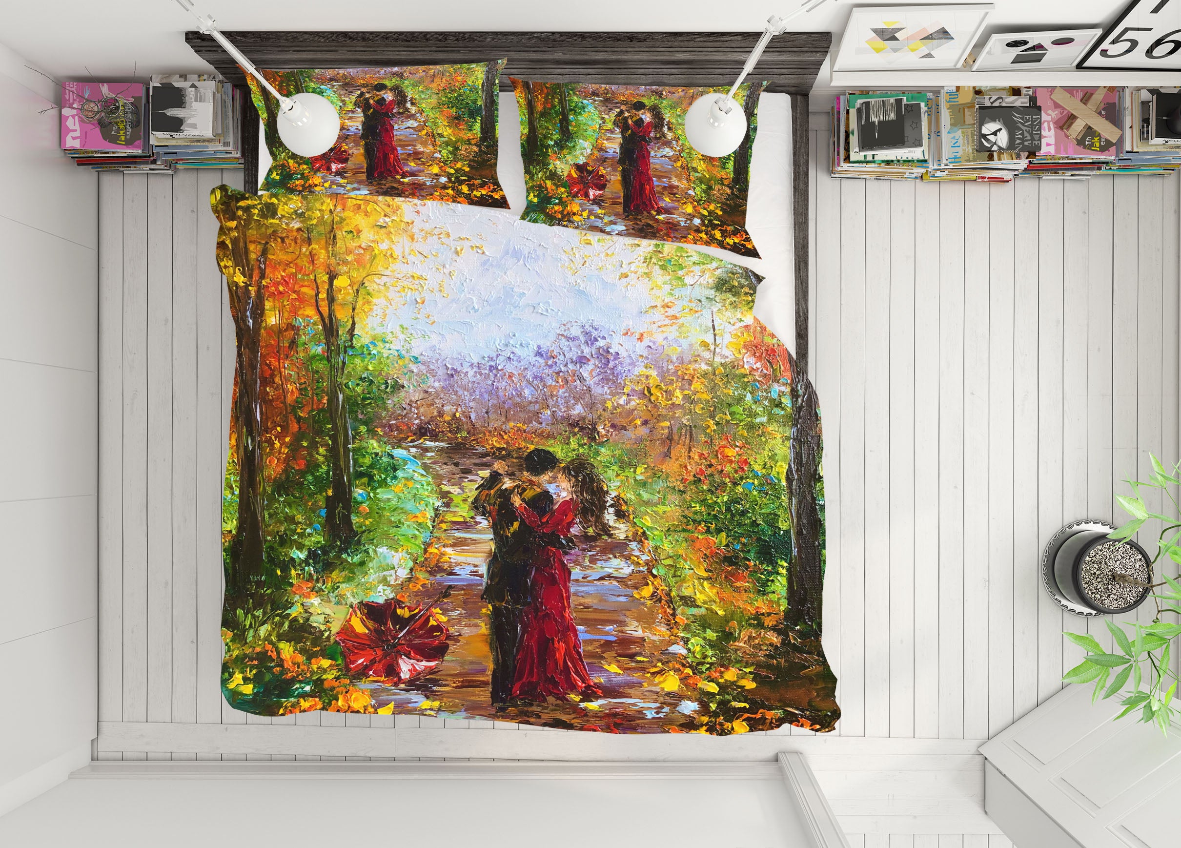 3D Oil Painting Couple 587 Skromova Marina Bedding Bed Pillowcases Quilt