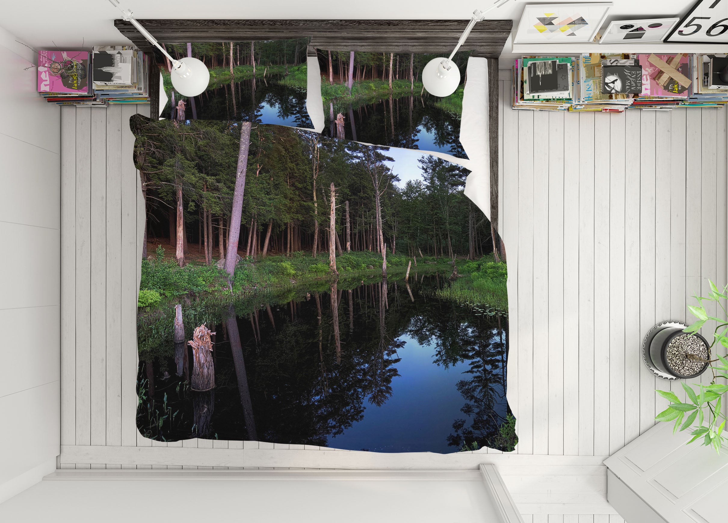 3D Blue Lagoon 1002 Jerry LoFaro bedding Bed Pillowcases Quilt