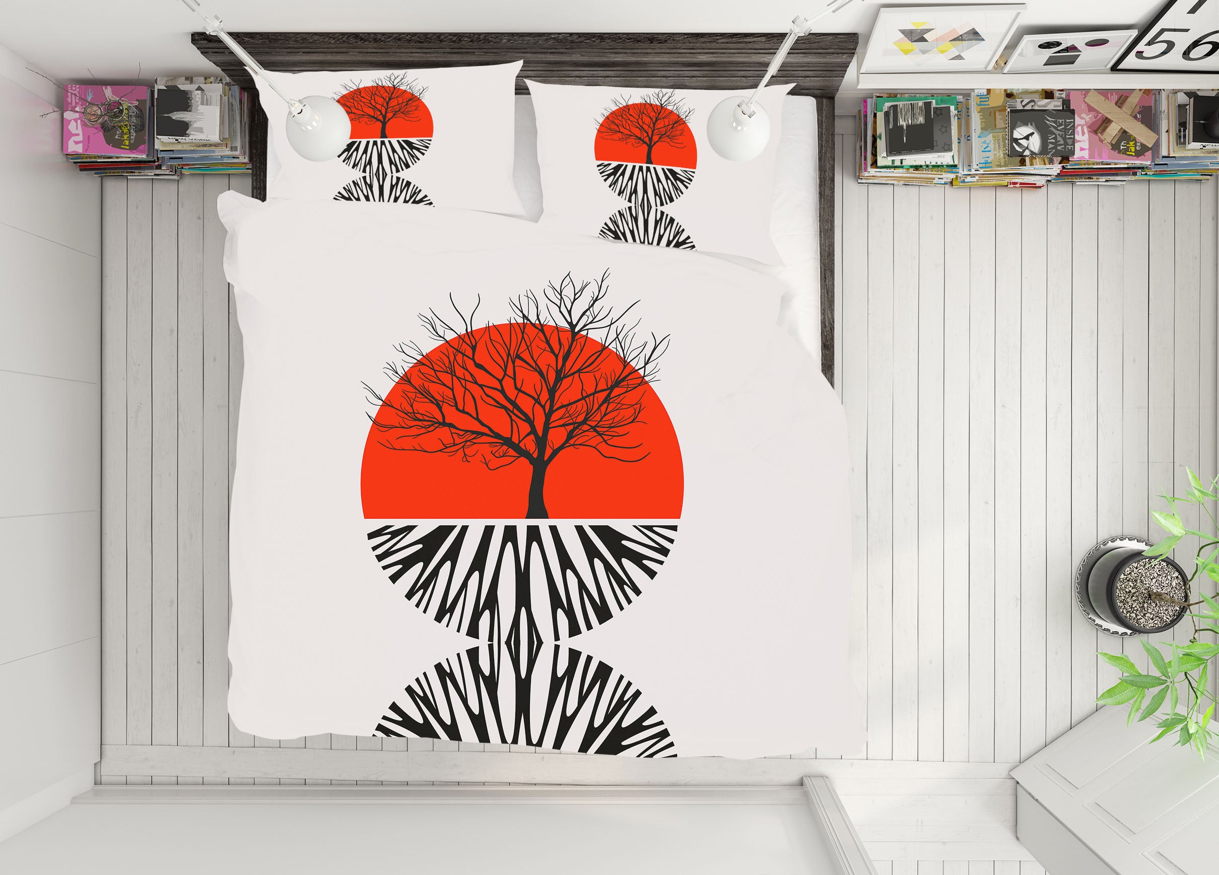 3D Round Dead Tree 234 Boris Draschoff Bedding Bed Pillowcases Quilt