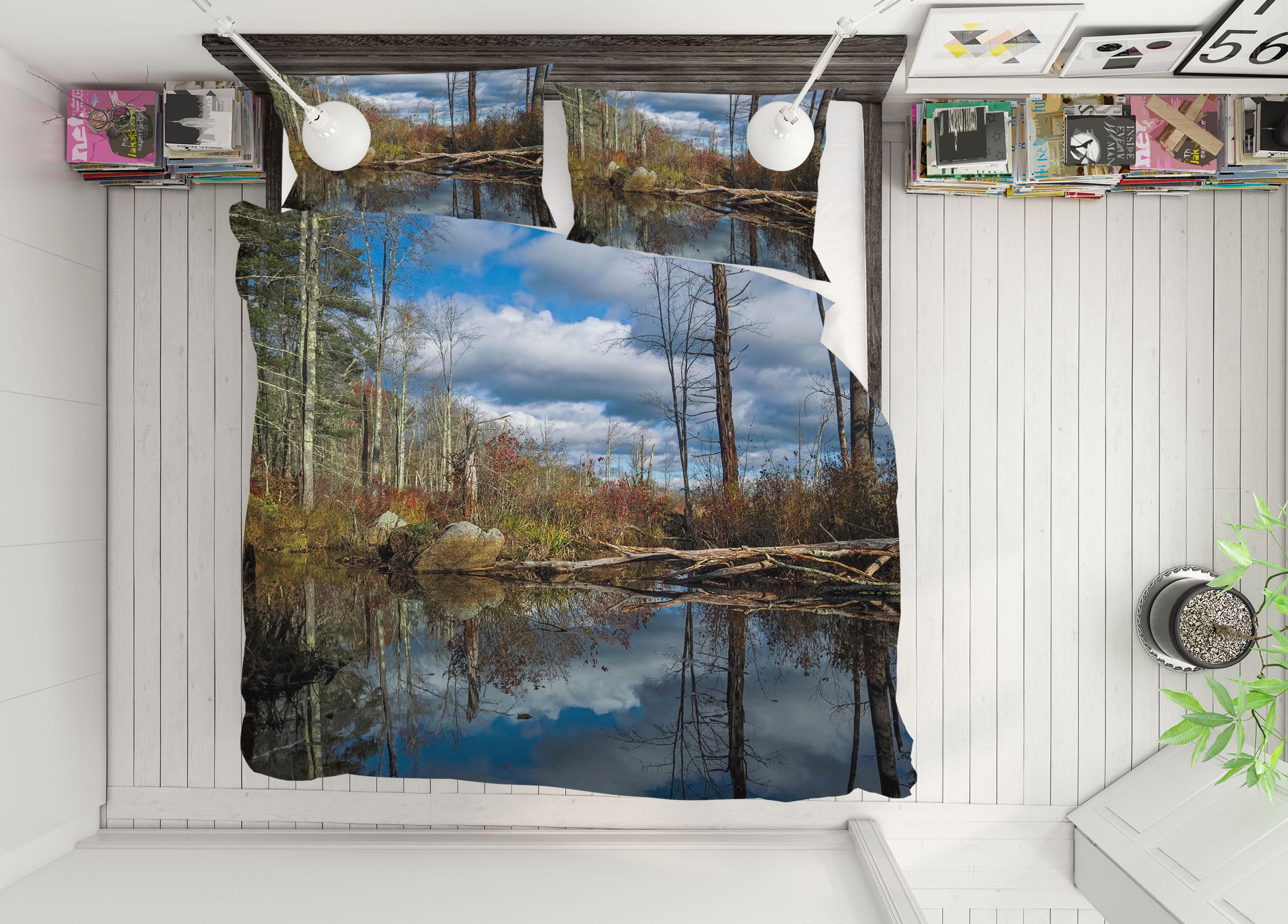 3D Cloud Pond 1005 Jerry LoFaro bedding Bed Pillowcases Quilt