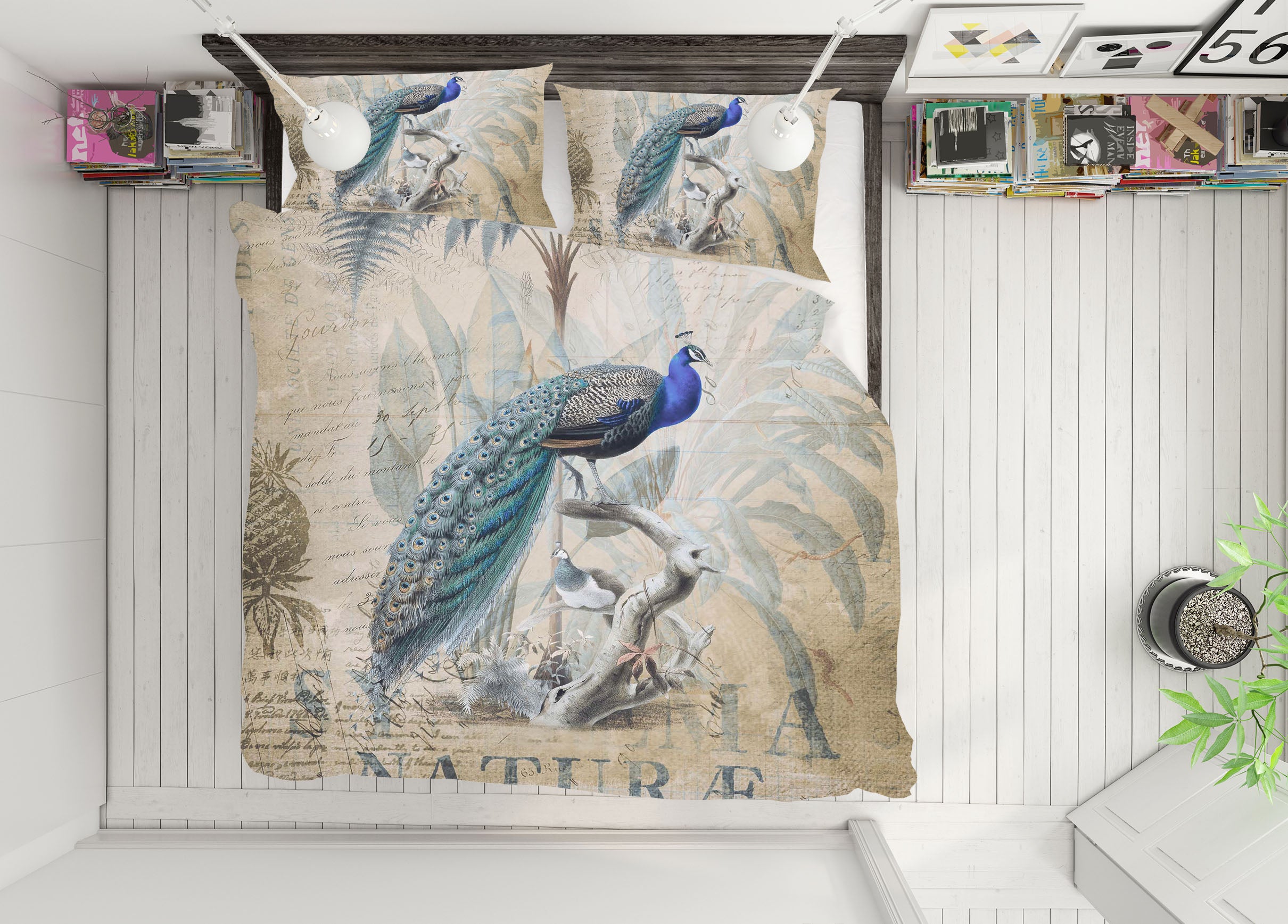 3D Forest Peacock 107 Andrea haase Bedding Bed Pillowcases Quilt
