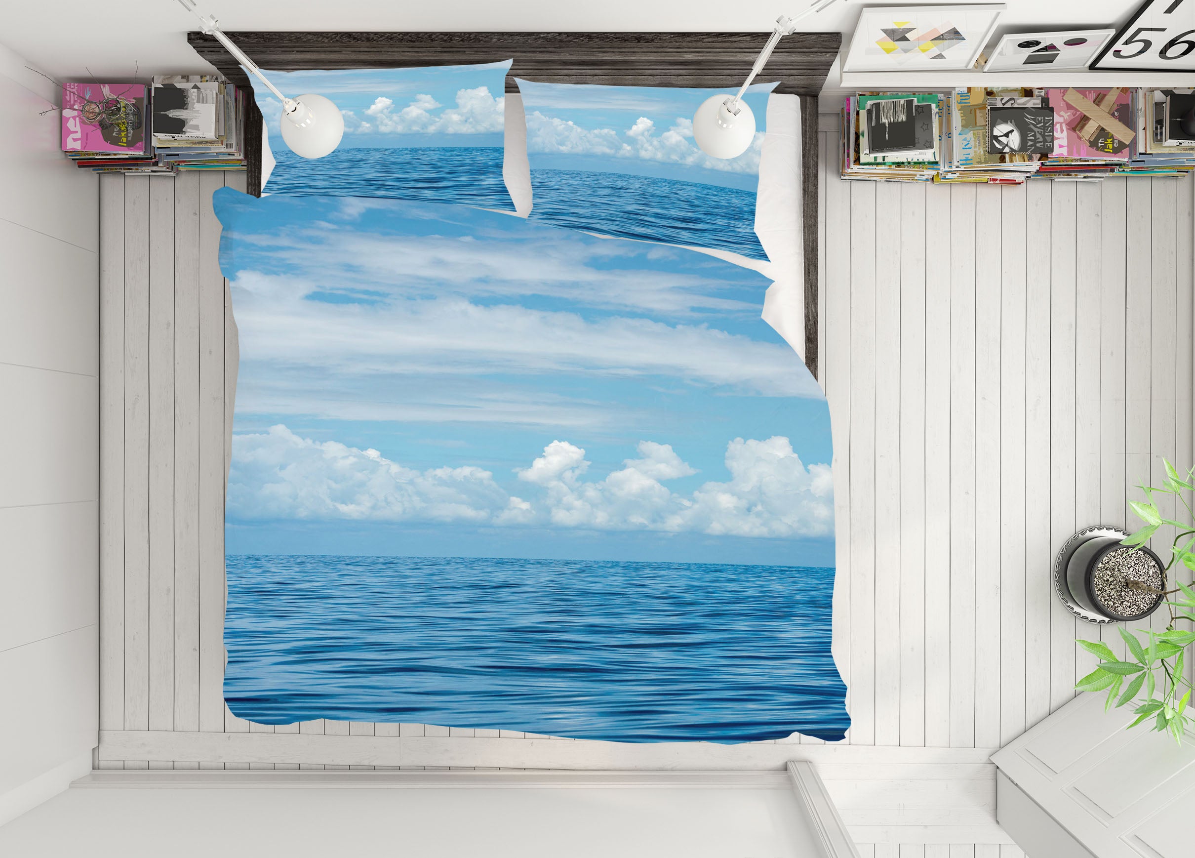 3D Blue Sea 062 Marco Carmassi Bedding Bed Pillowcases Quilt